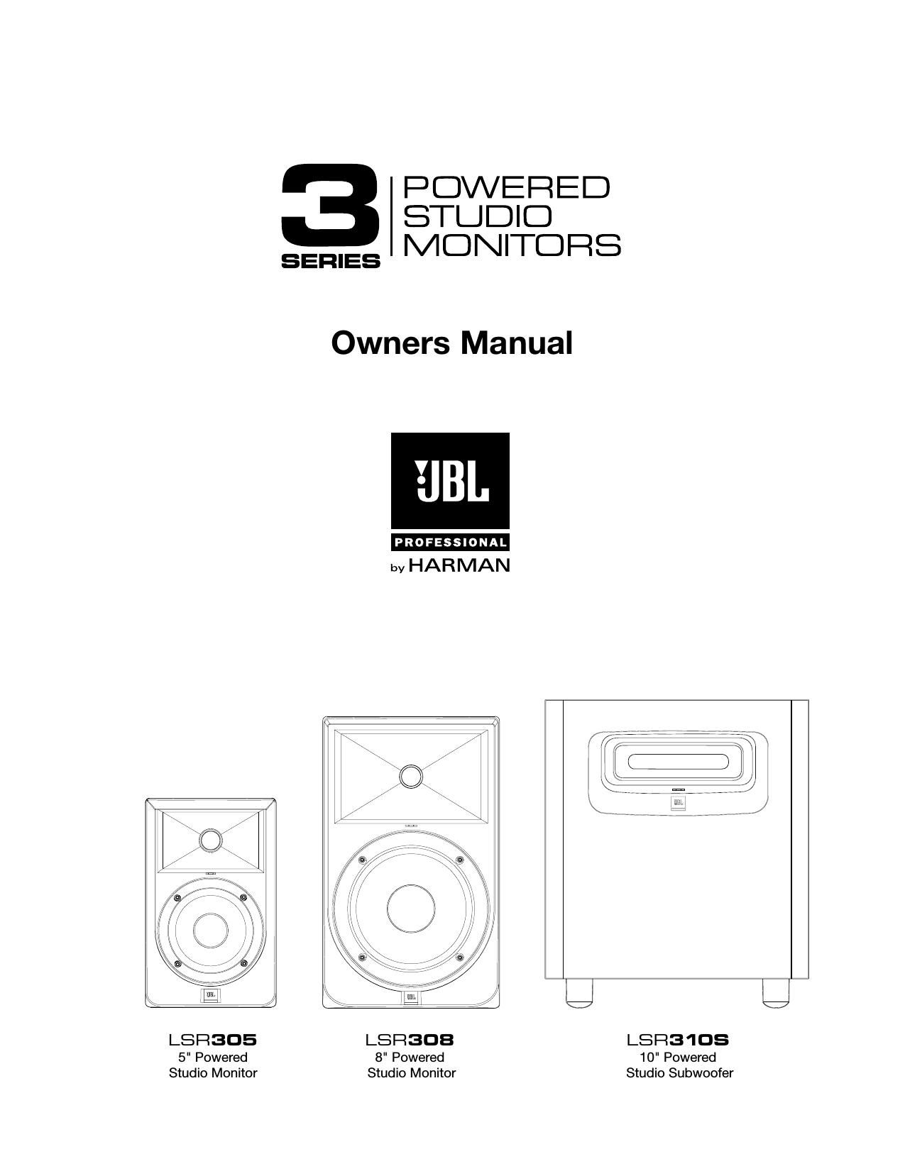 Jbl LSR 310S Owners Manual