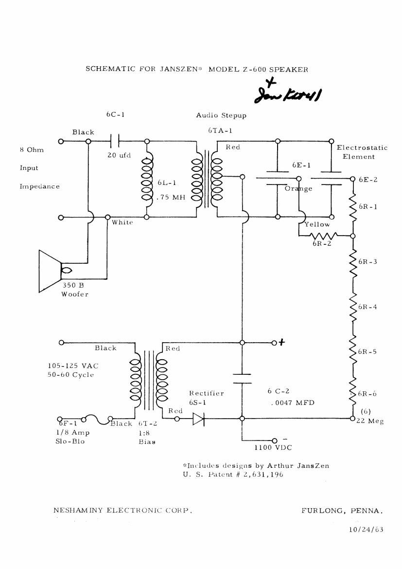 janszen z 600 schematic