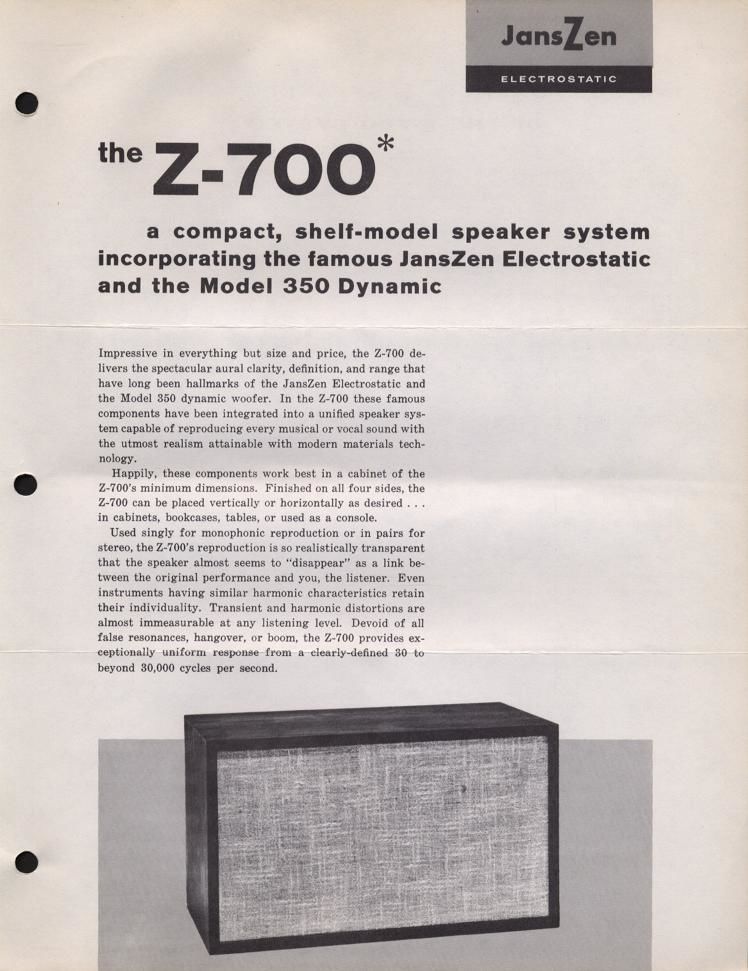 janszen z 700 brochure