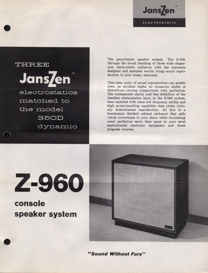 janszen z 960 brochure