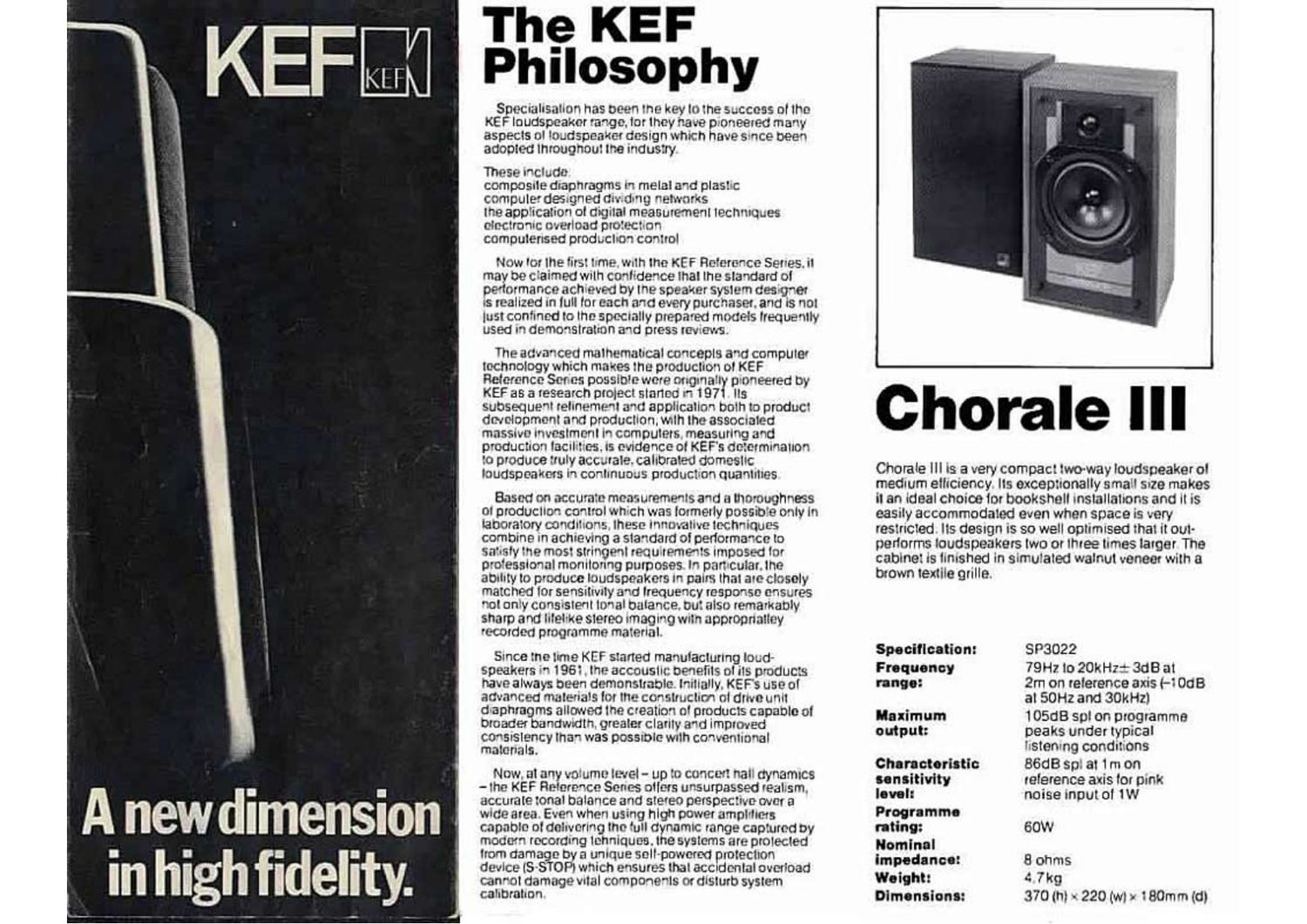 Kef Cantor III Brochure