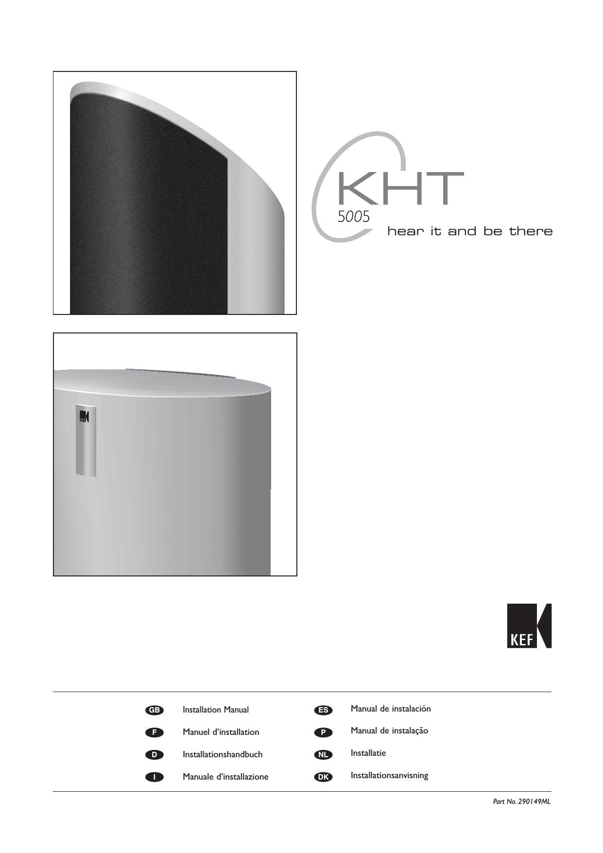 Kef KHT 5005 Owners Manual