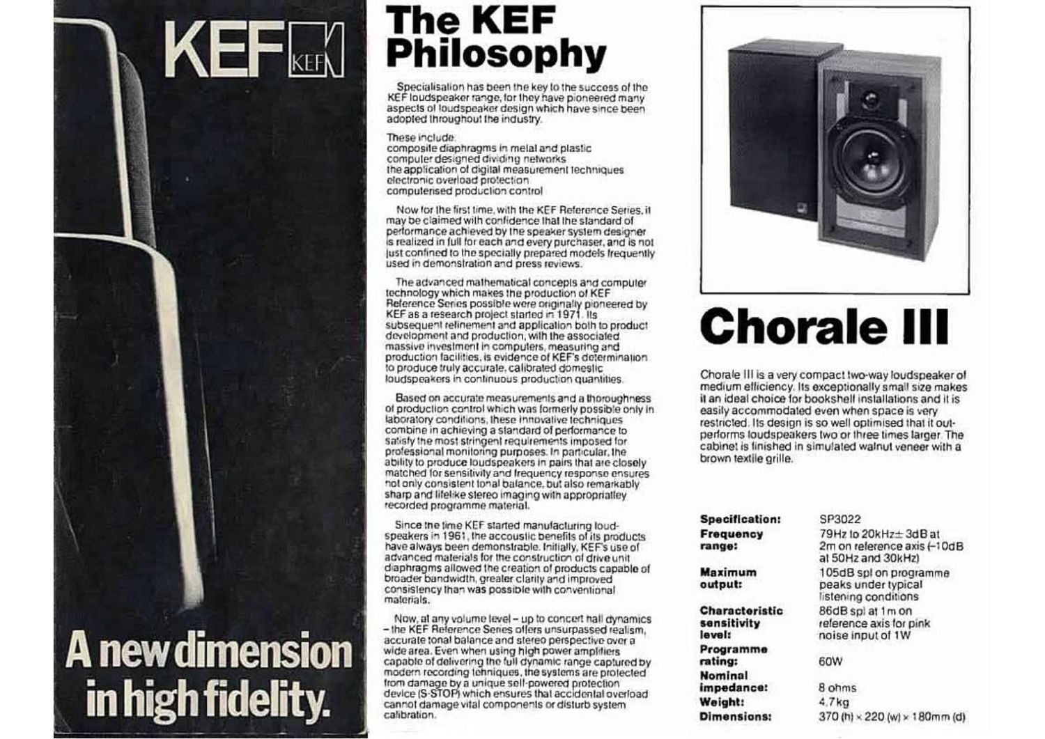 Kef Model 105.4 Brochure