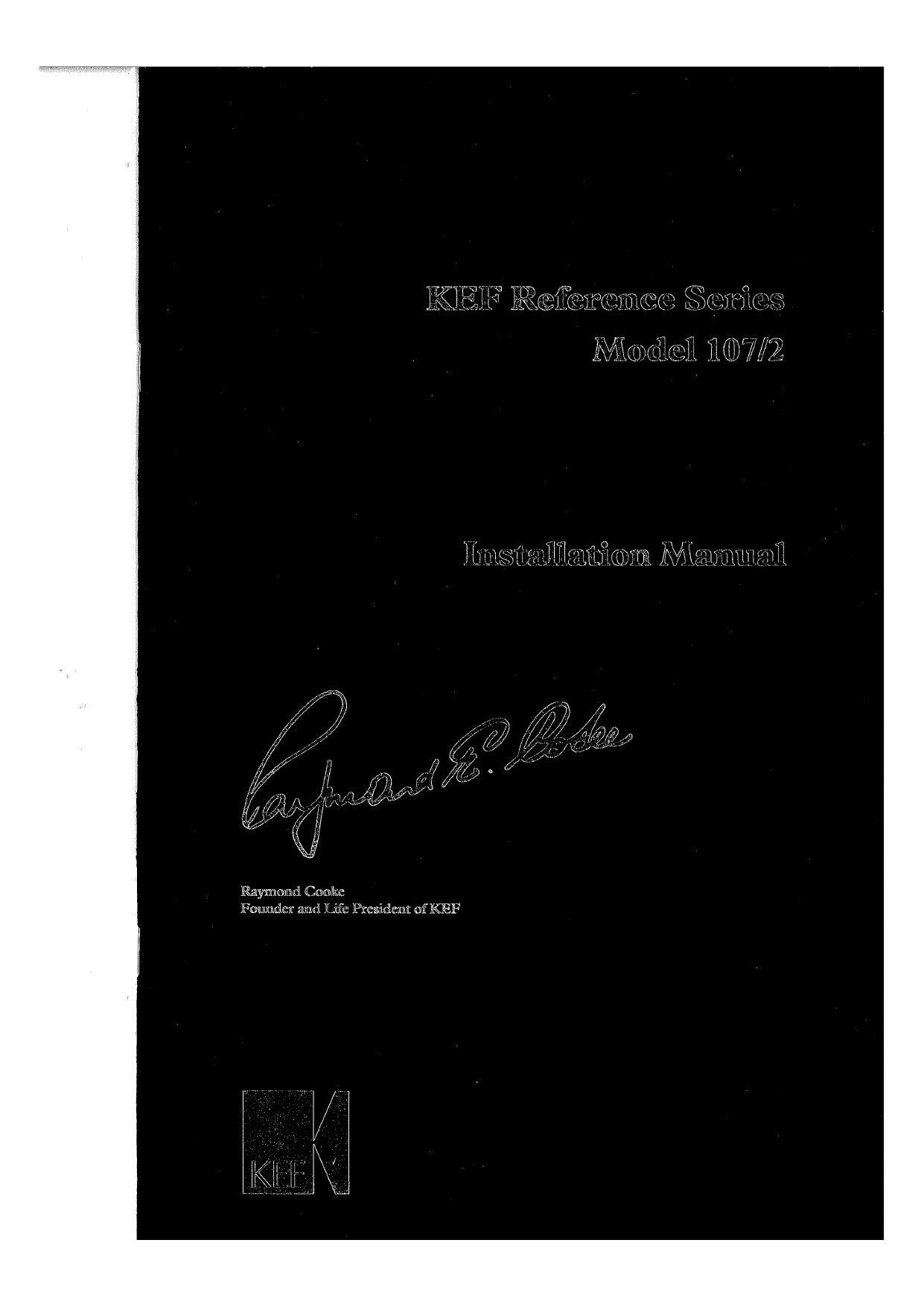 Kef Model 107.2 Owners Manual