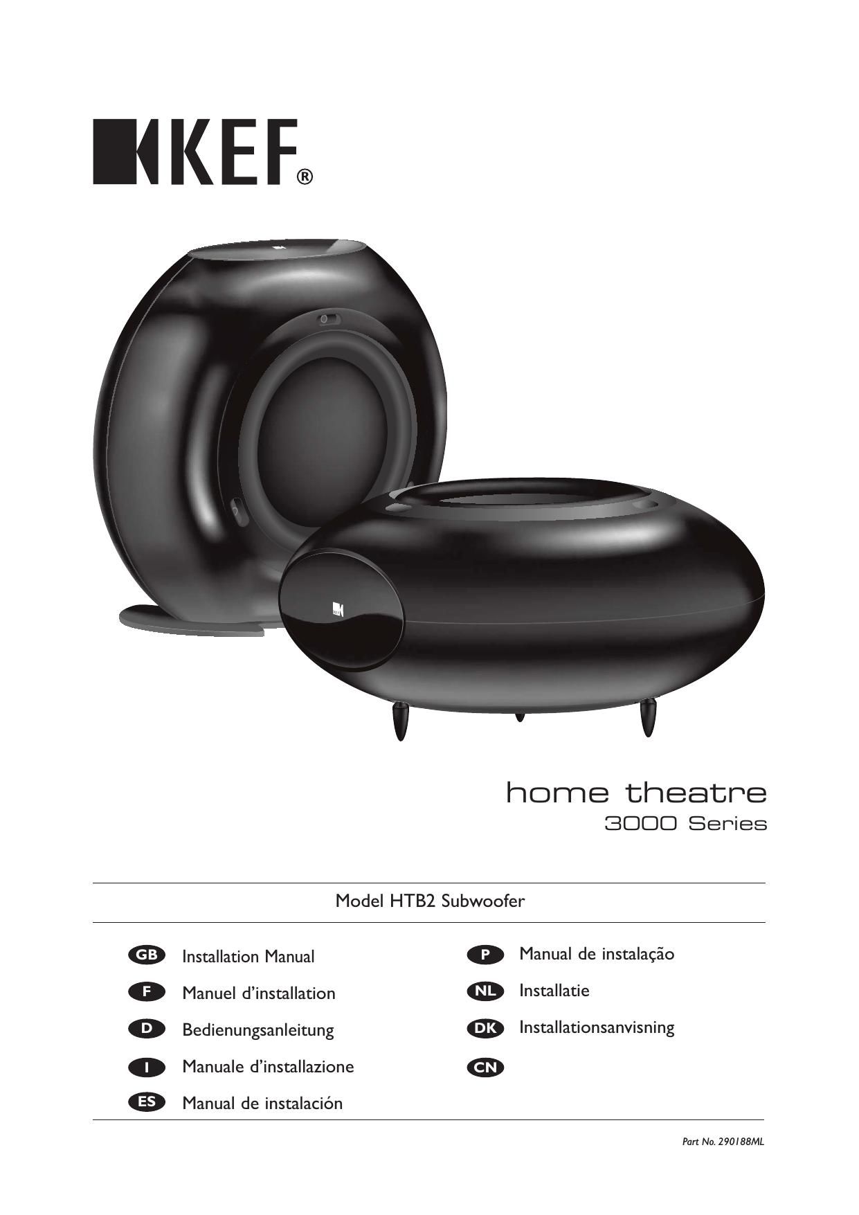 Kef Model HTB 2 Owners Manual