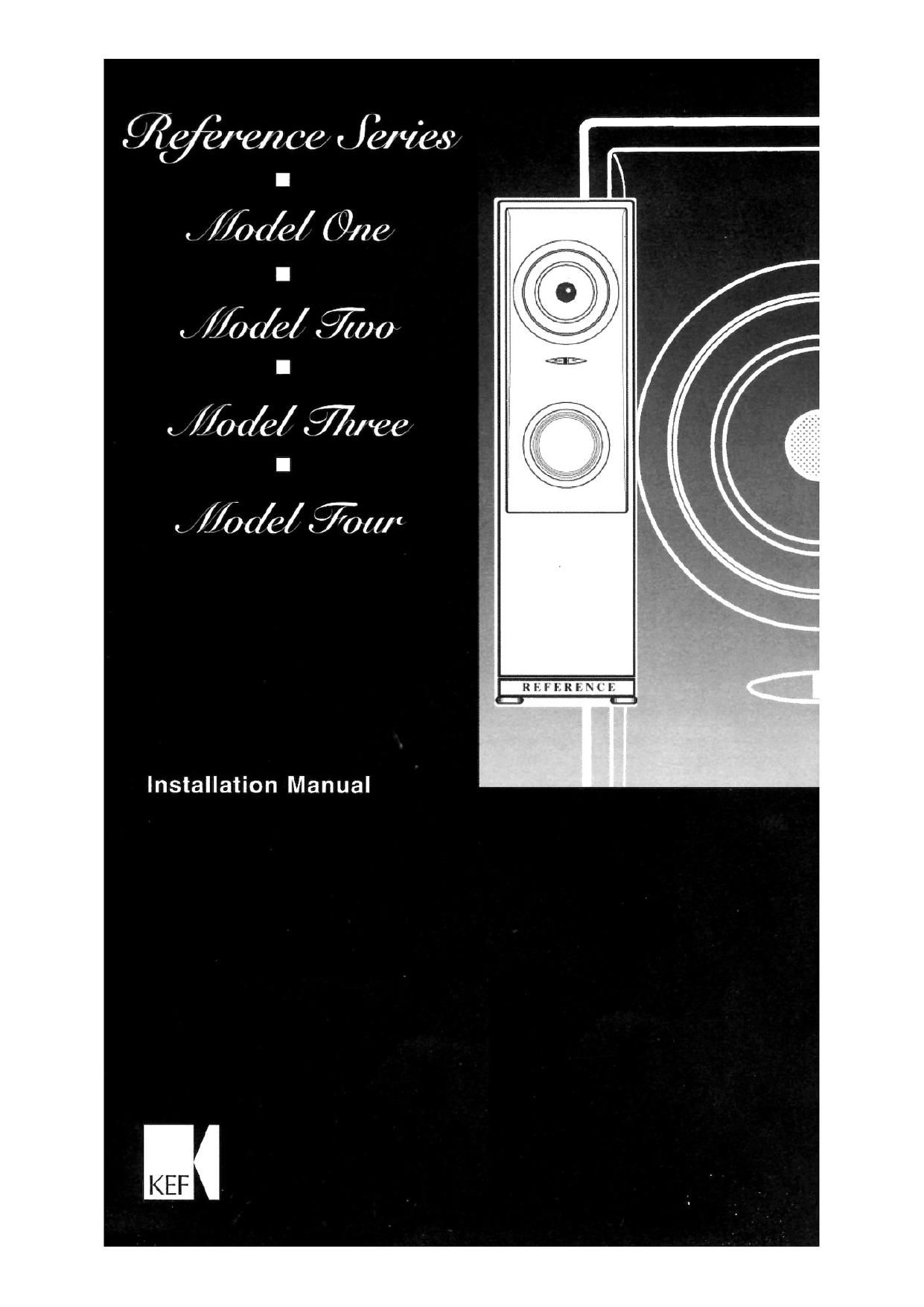 Kef Model One Owners Manual