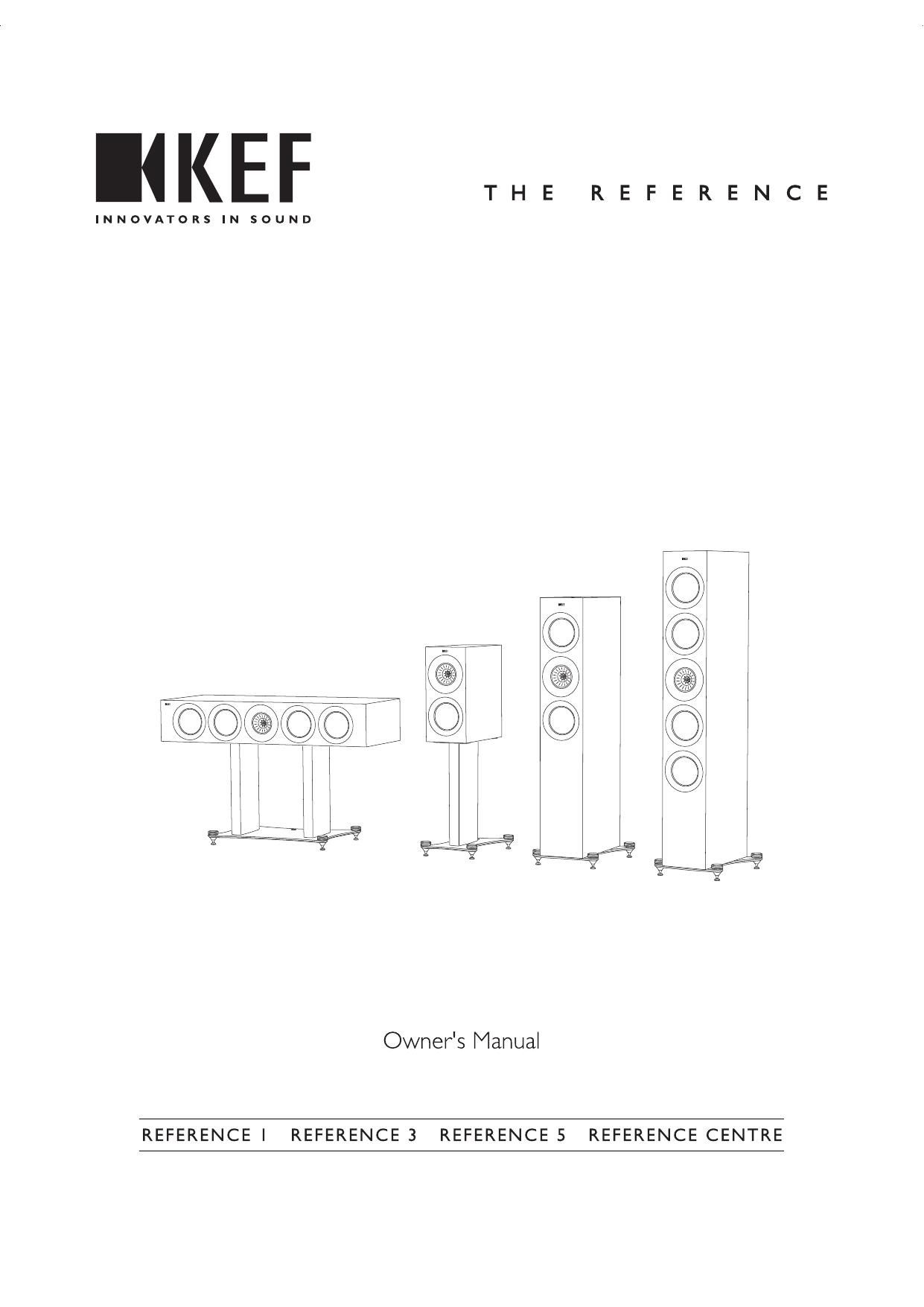 Kef Reference CENTRE Owners Manual