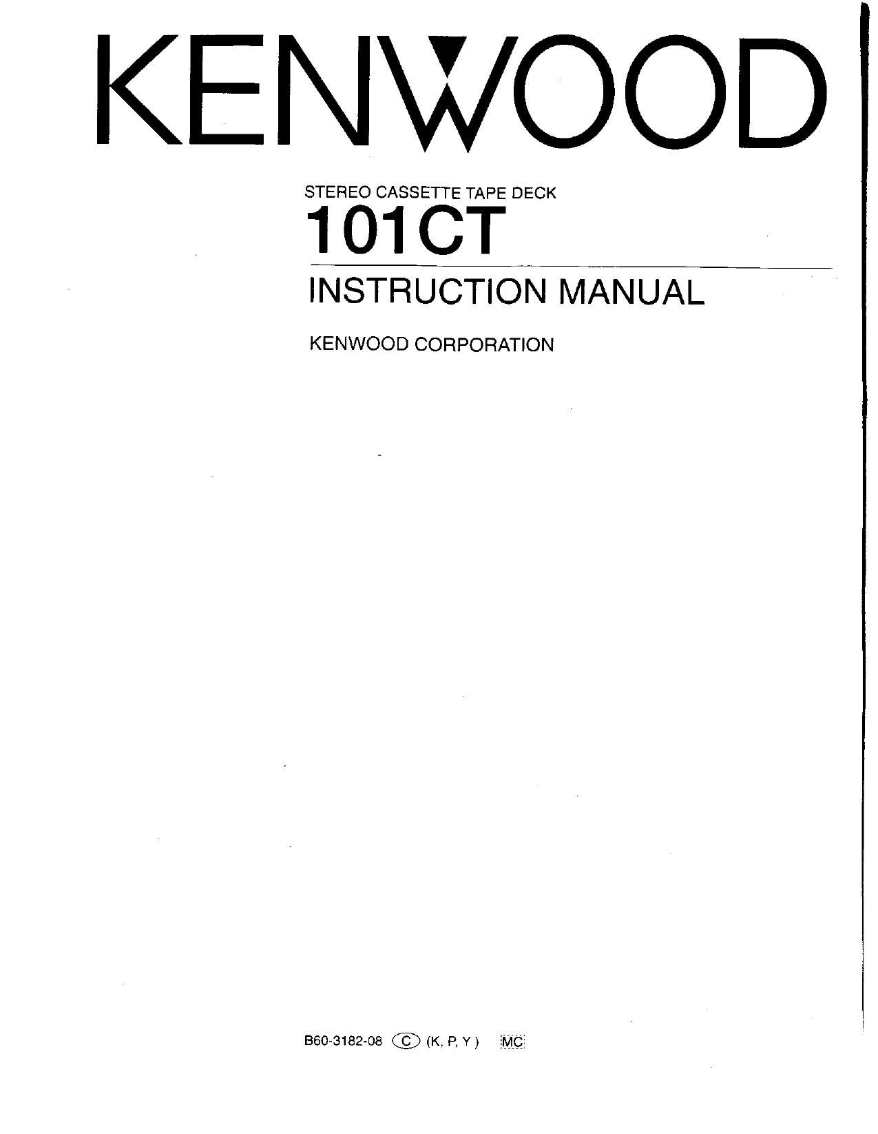Kenwood 101 CT Service Manual