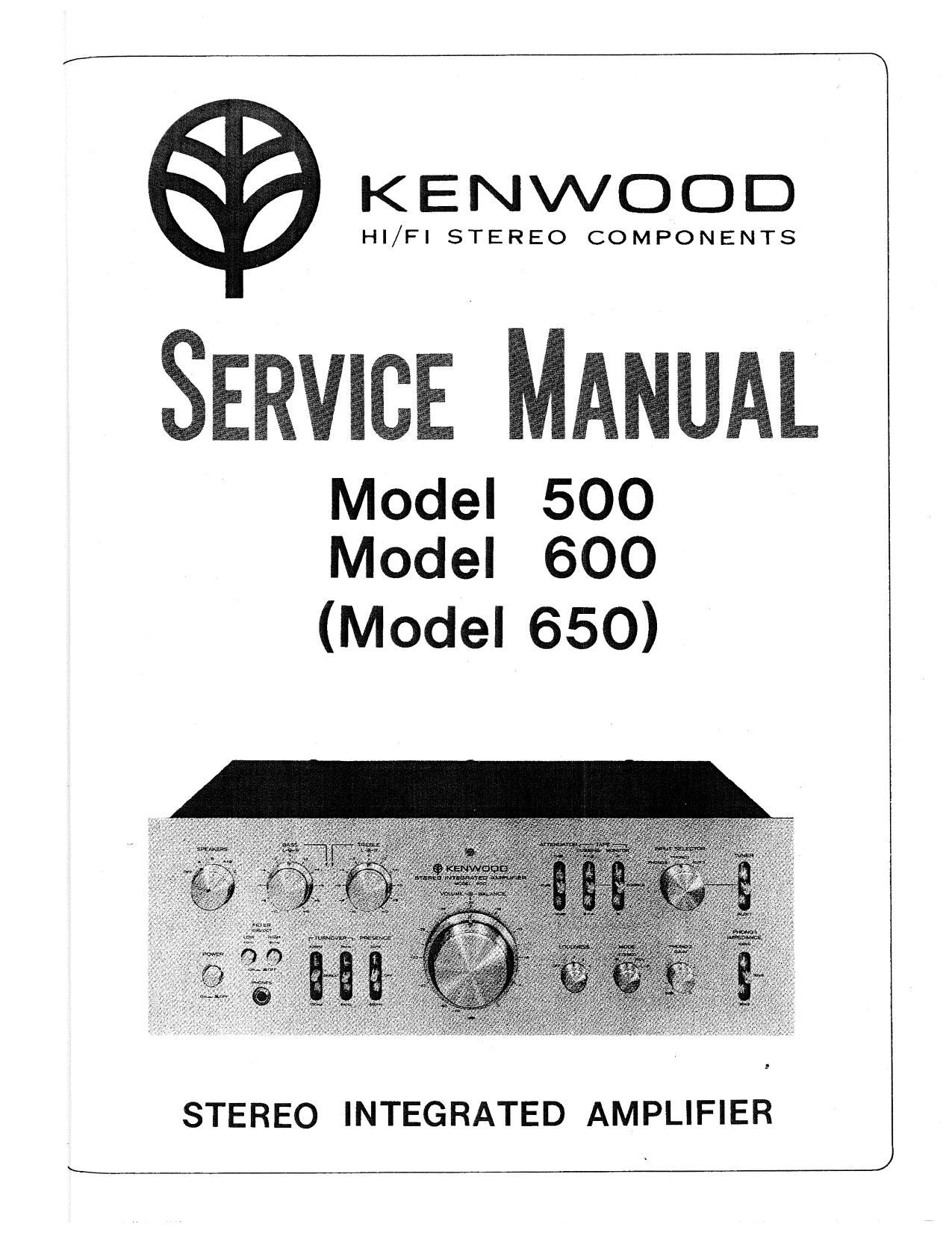 Kenwood 500 Service Manual