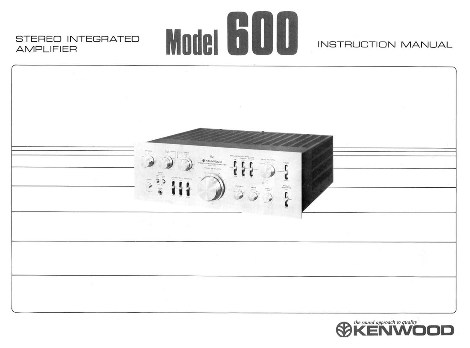 Kenwood 600 Owners Manual