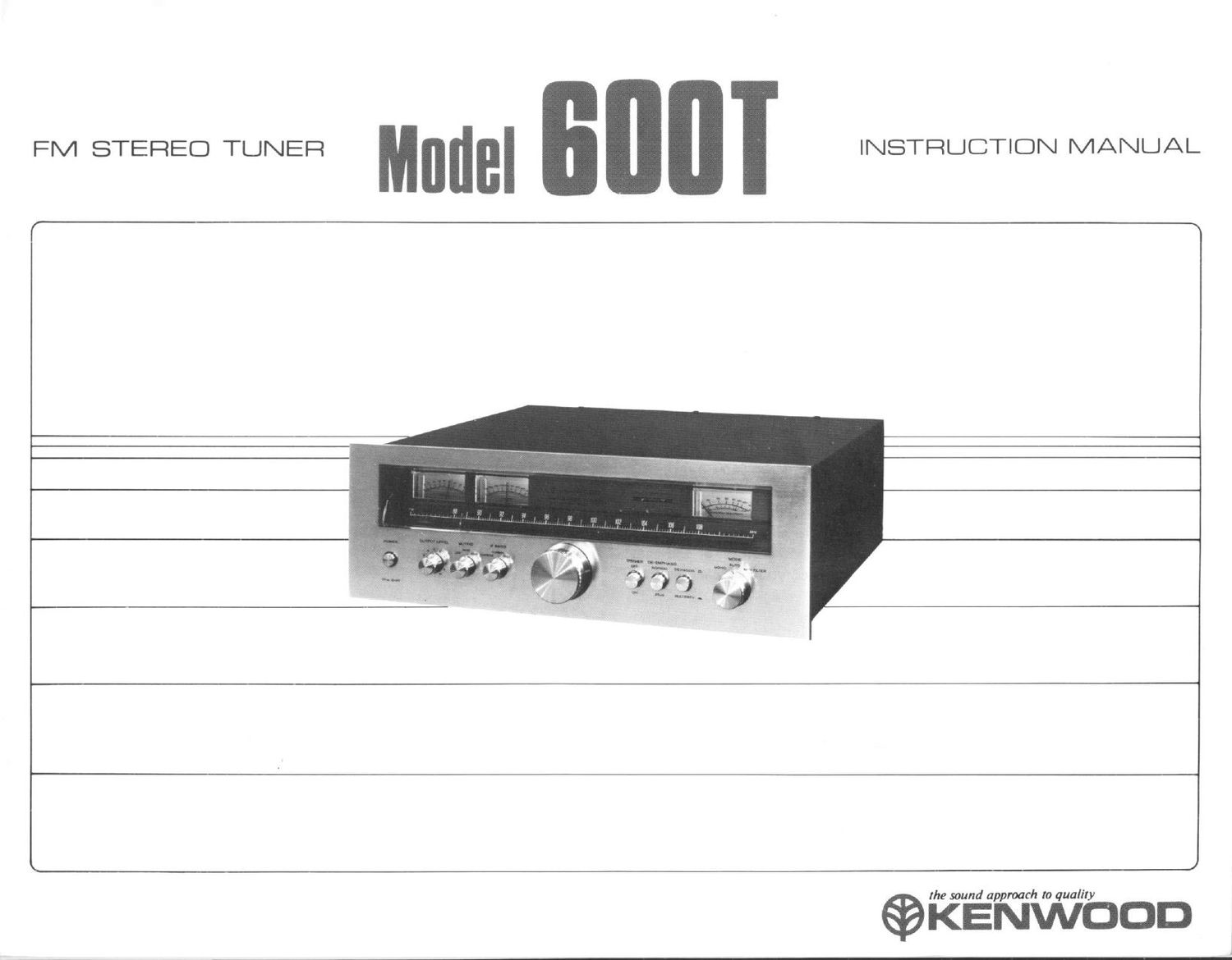 Kenwood 600 T Owners Manual