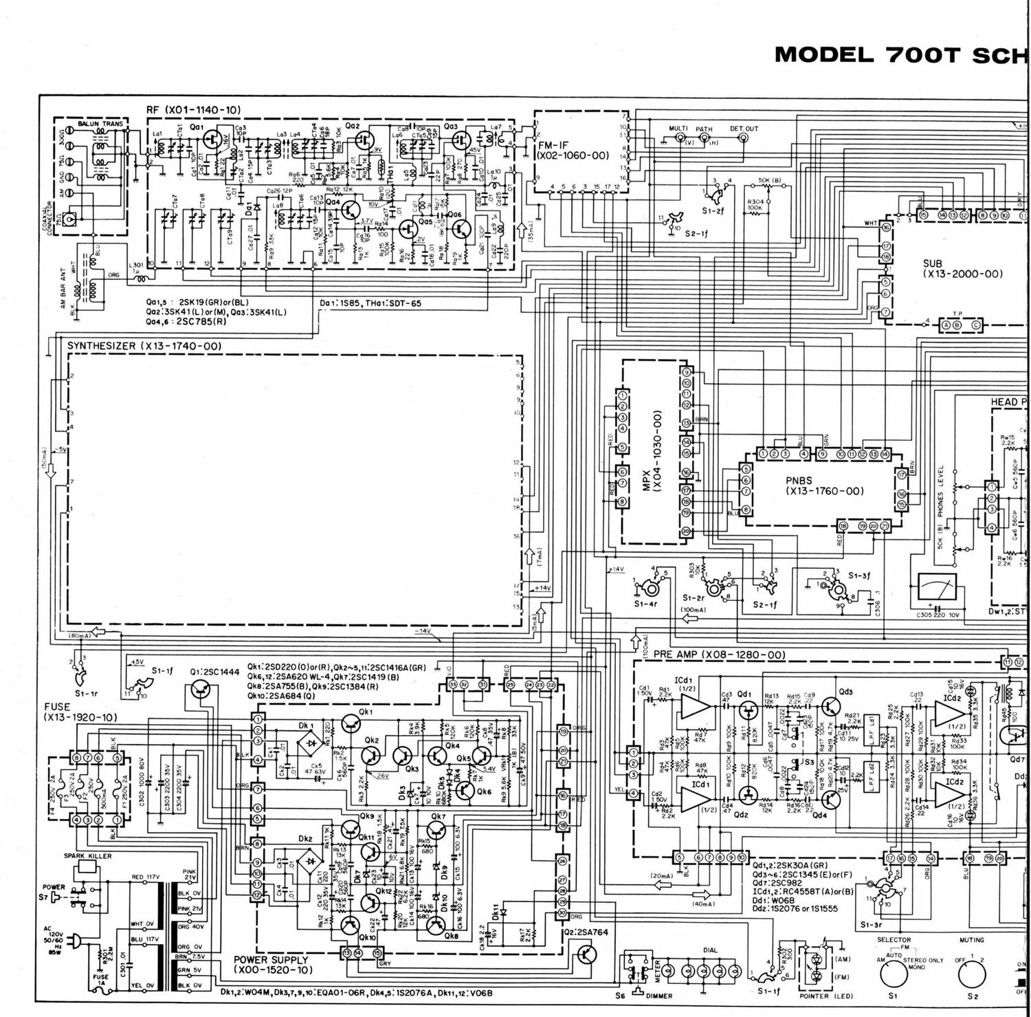 Kenwood 700 T Schematic