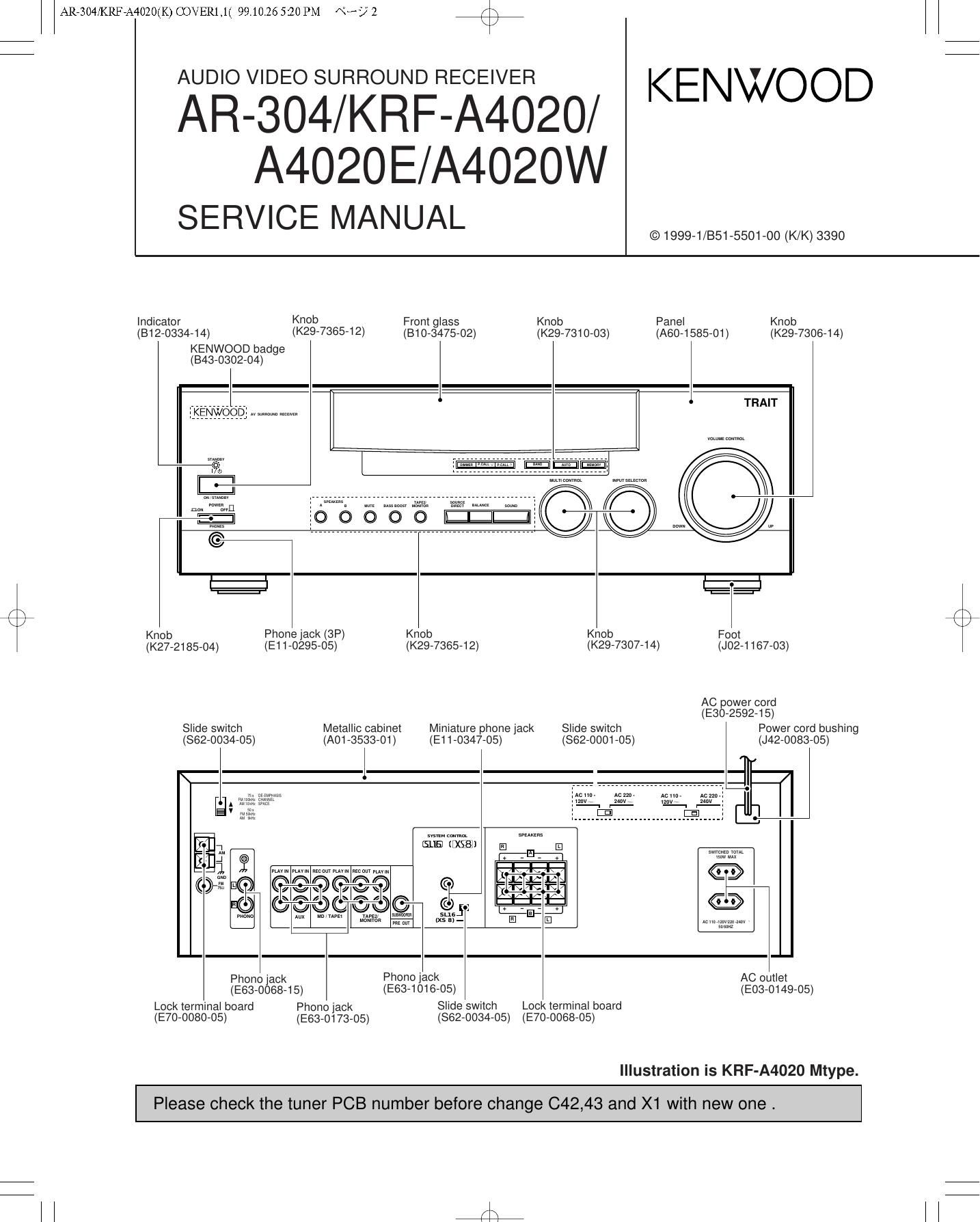Kenwood A 4020 E Service Manual