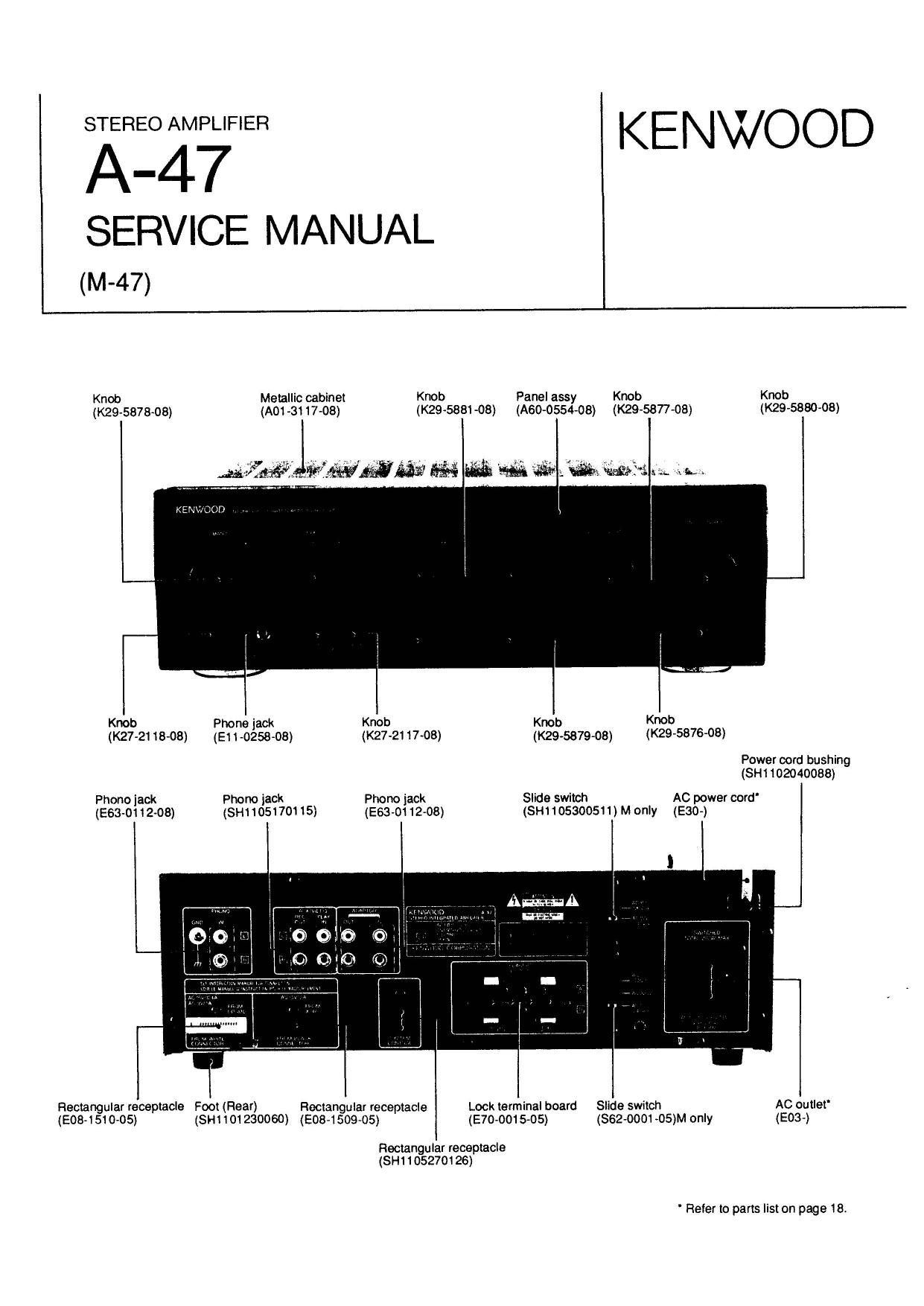 Kenwood A 47 Service Manual