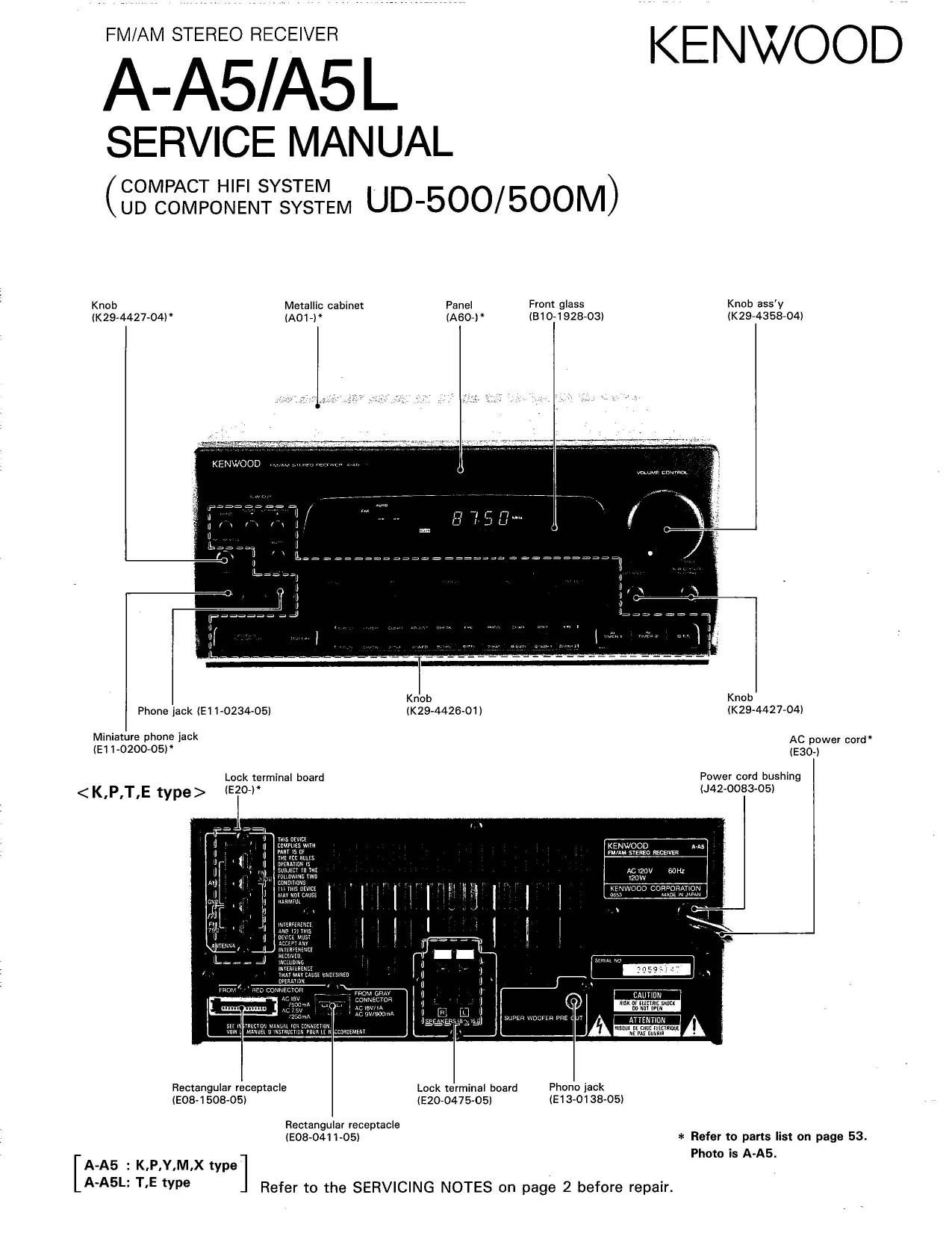 Kenwood A 5 L Service Manual