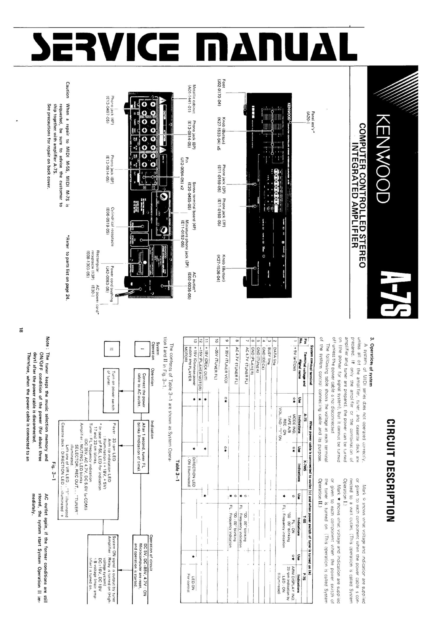 Kenwood A 7 S Service Manual