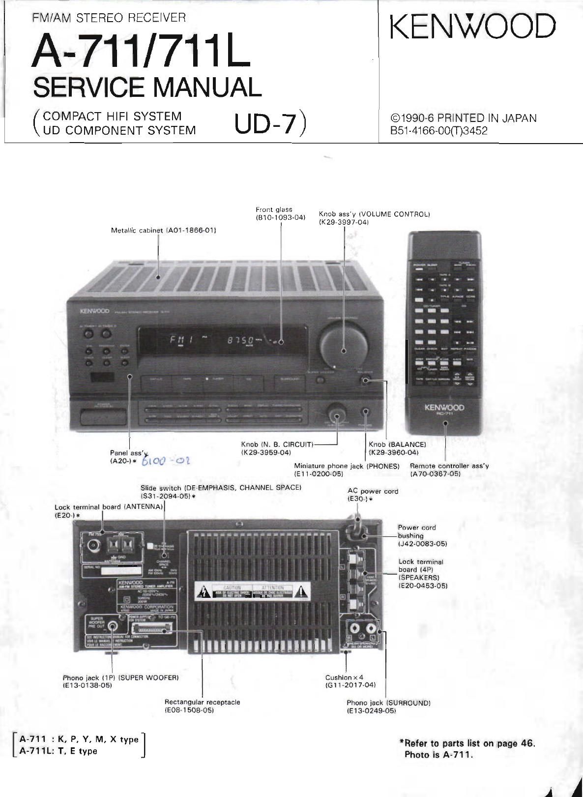 Kenwood A 711 L Service Manual 2