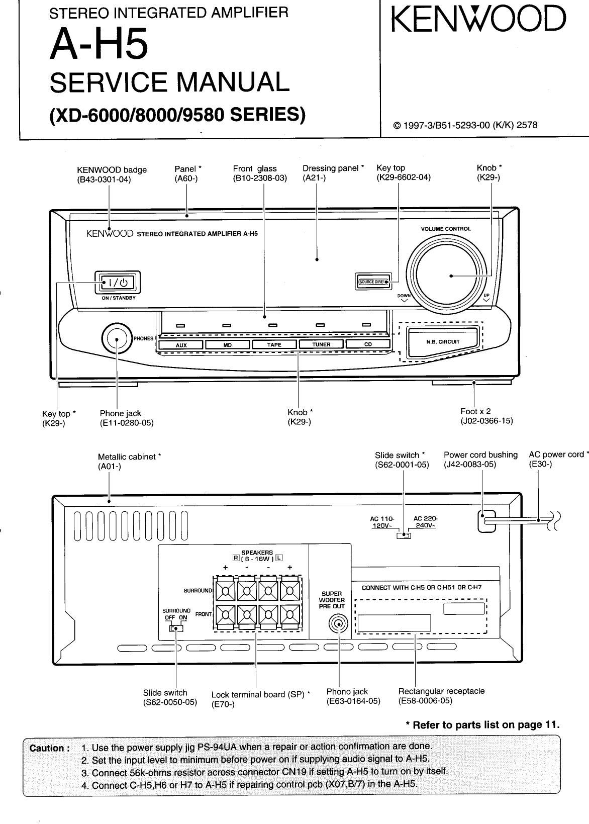 Kenwood AH 5 Service Manual