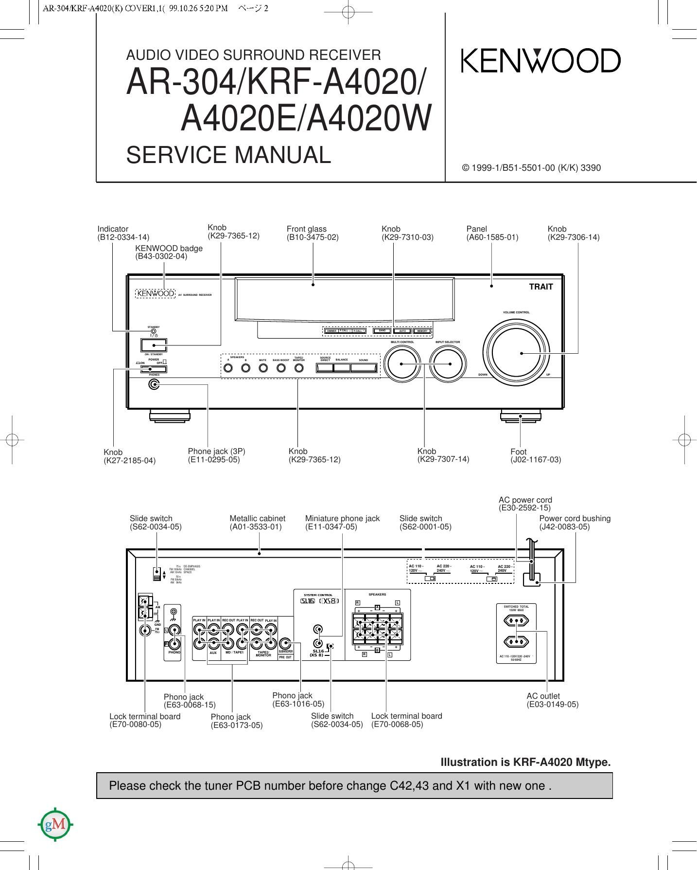 Kenwood AR 304 Service Manual