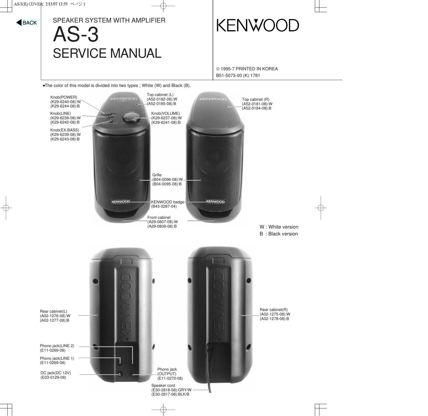 Kenwood AS 3 Service Manual