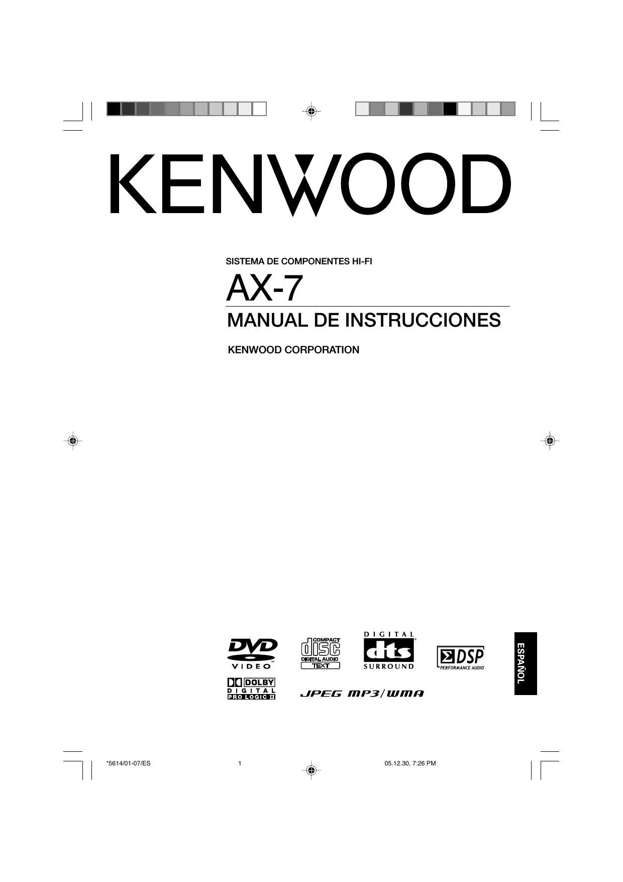 Kenwood AX 7 Owners Manual