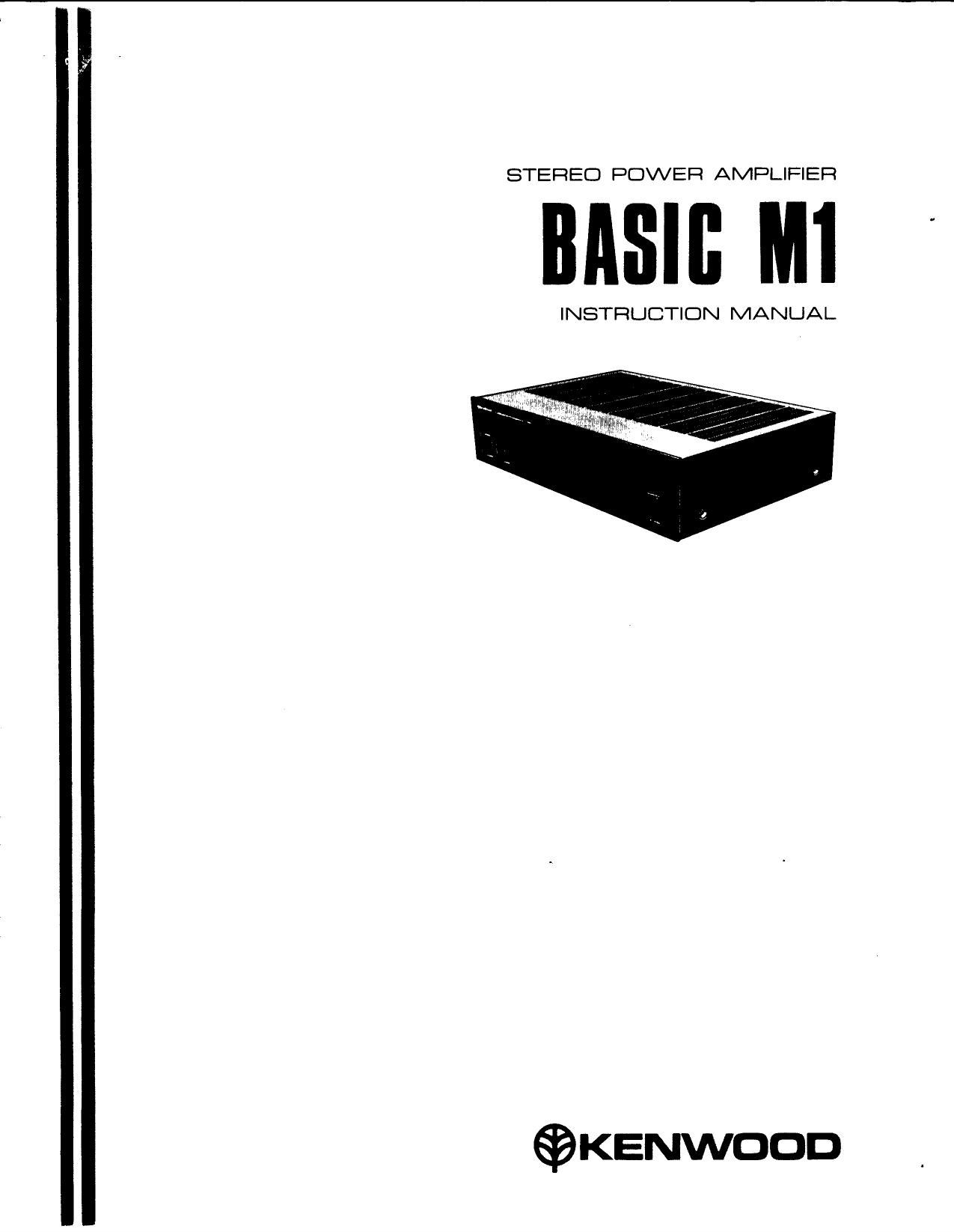 Kenwood Basic M 1 Owners Manual