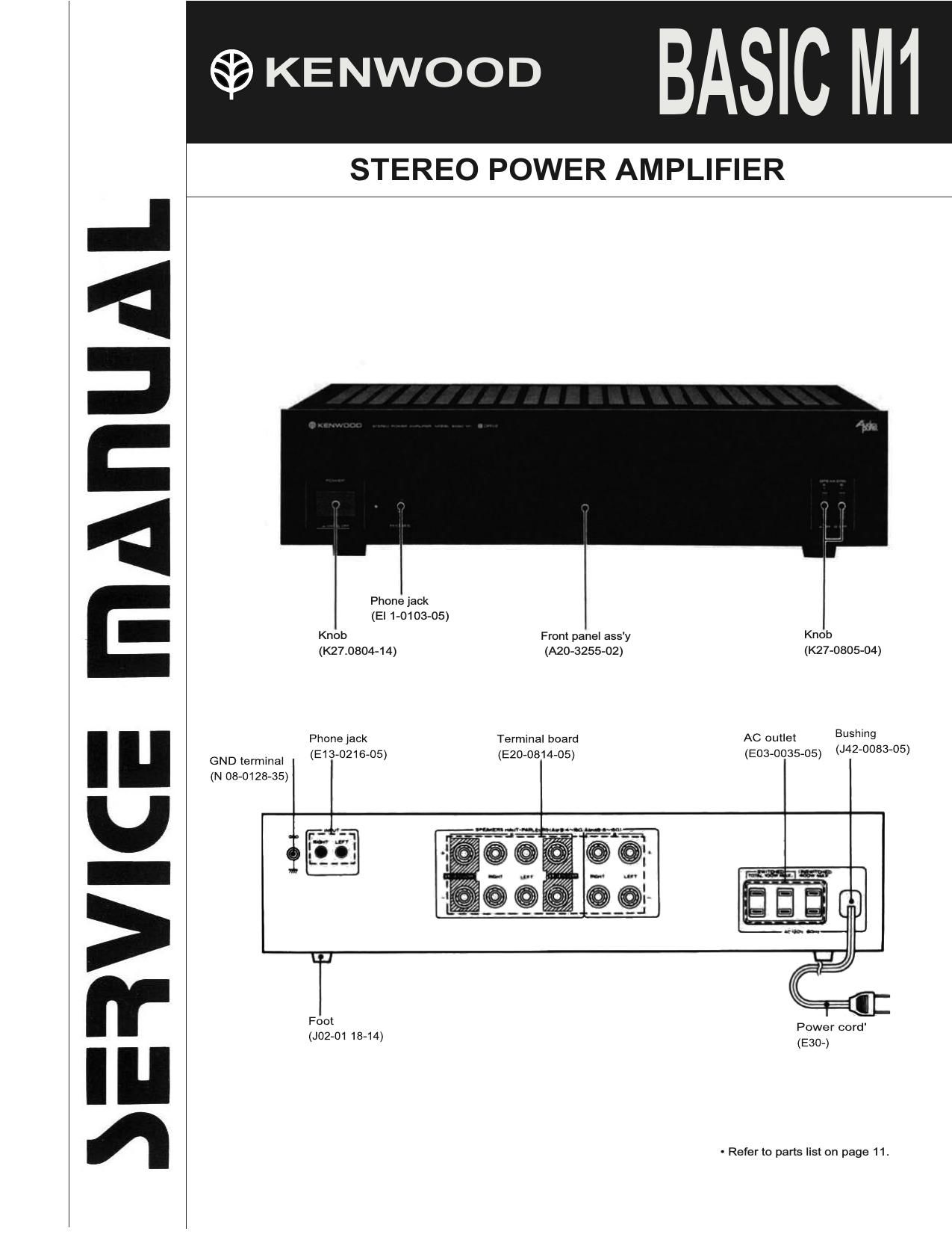 Kenwood Basic M 1 Service Manual