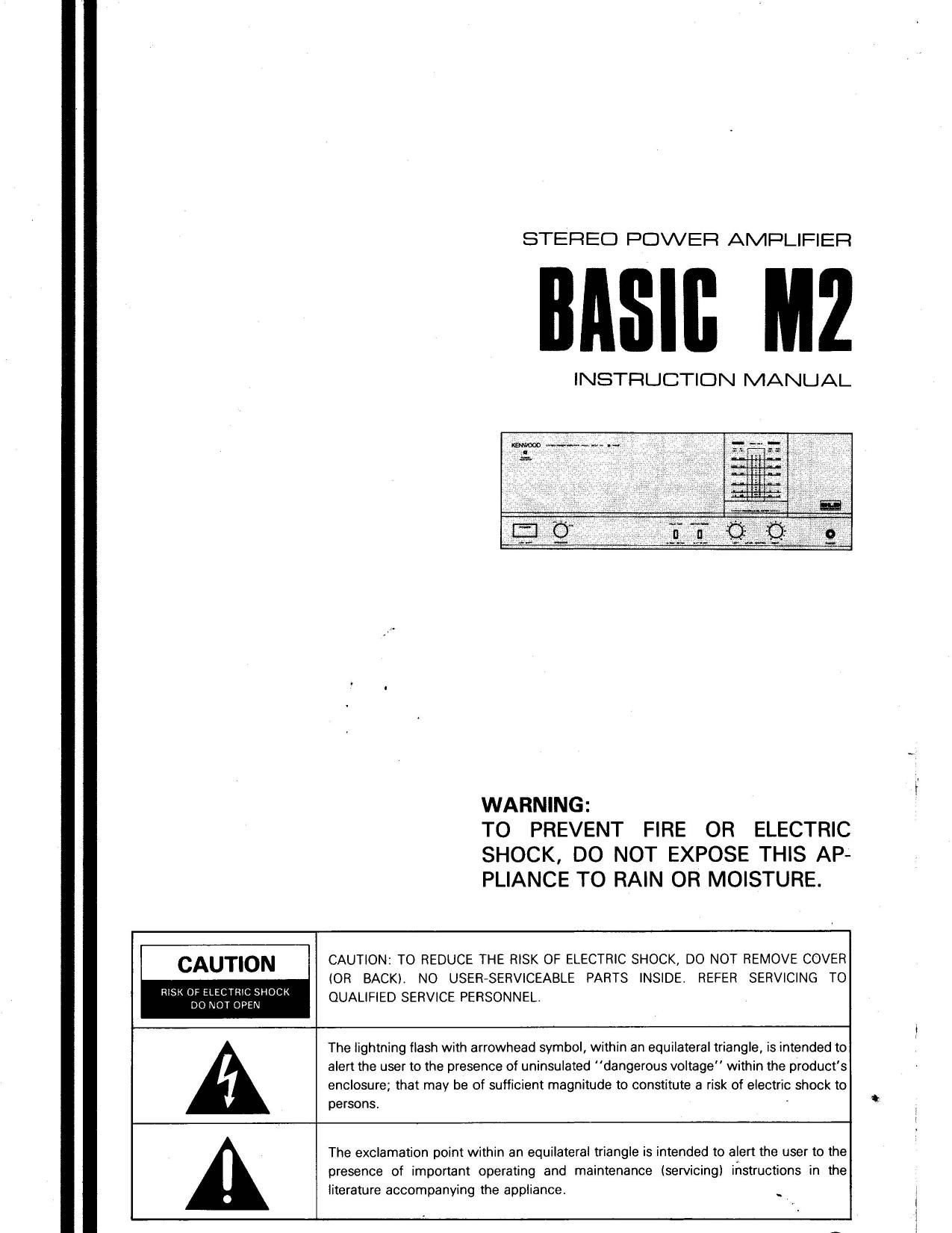 Kenwood Basic M2 Owners Manual