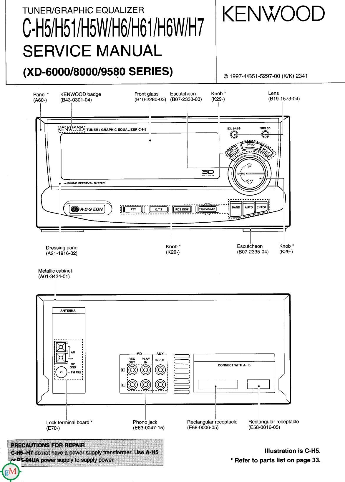 Kenwood CH 5 Service Manual