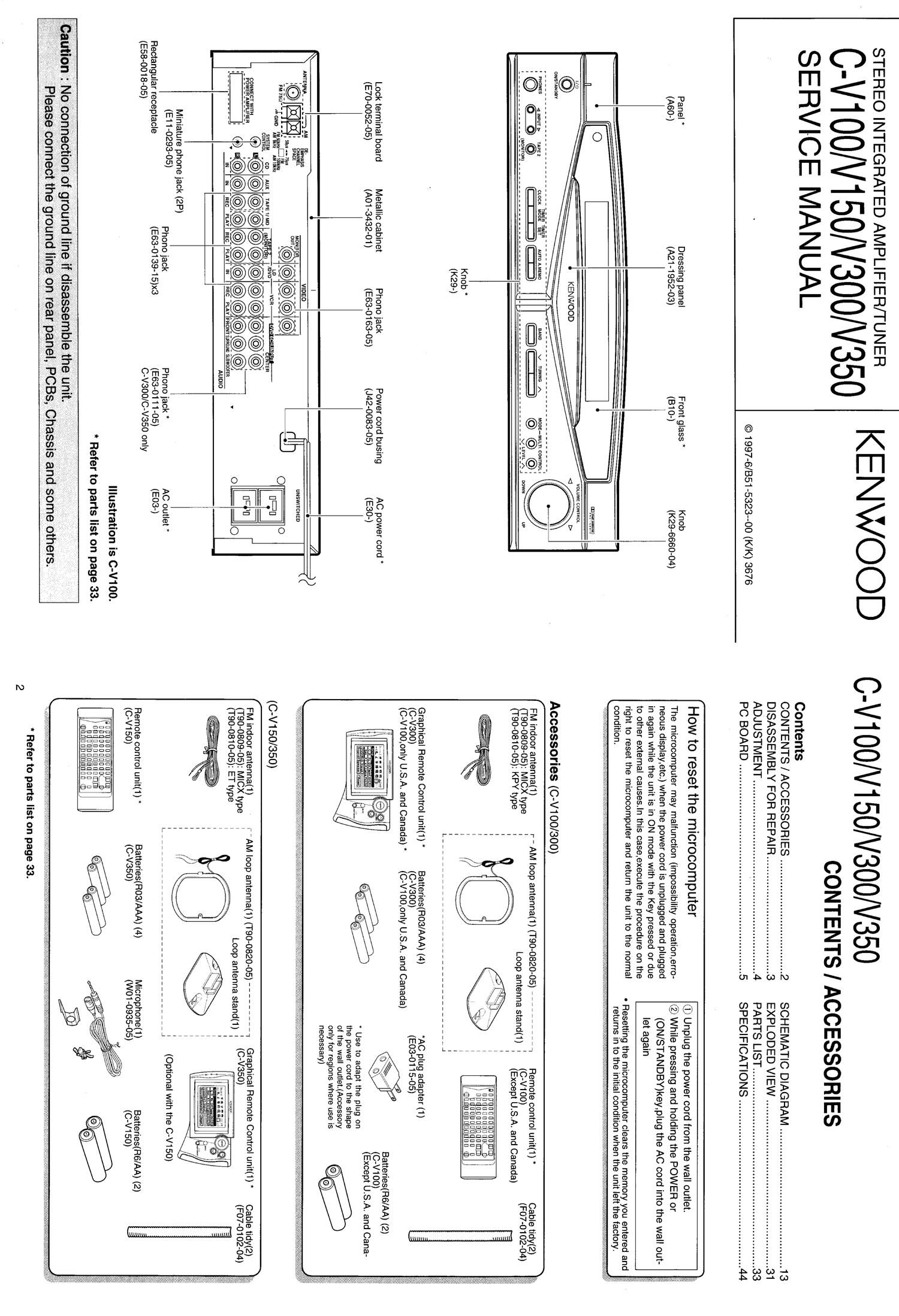 Kenwood CV 300 HU Service Manual