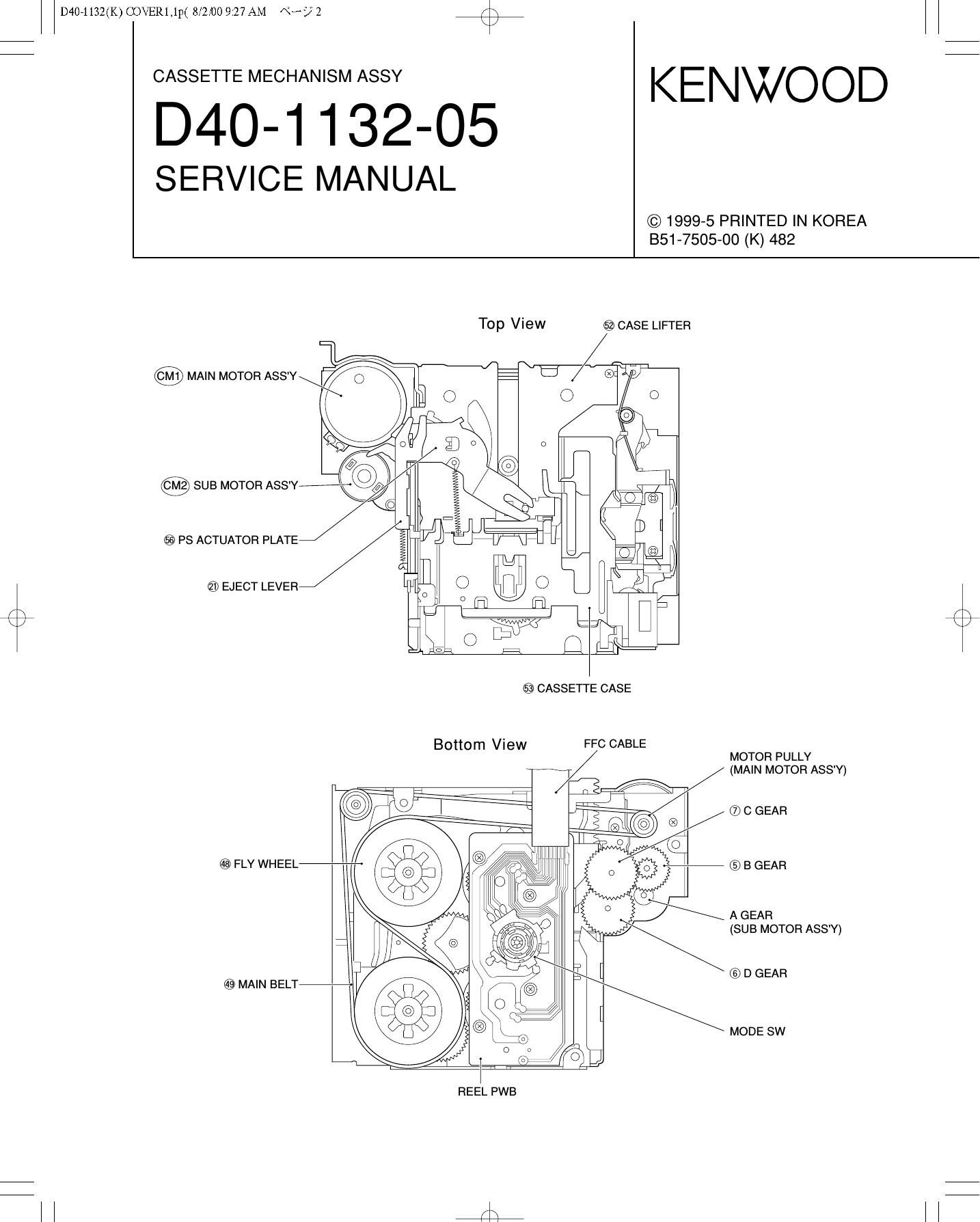 Kenwood D 40 1132 05 HU Service Manual