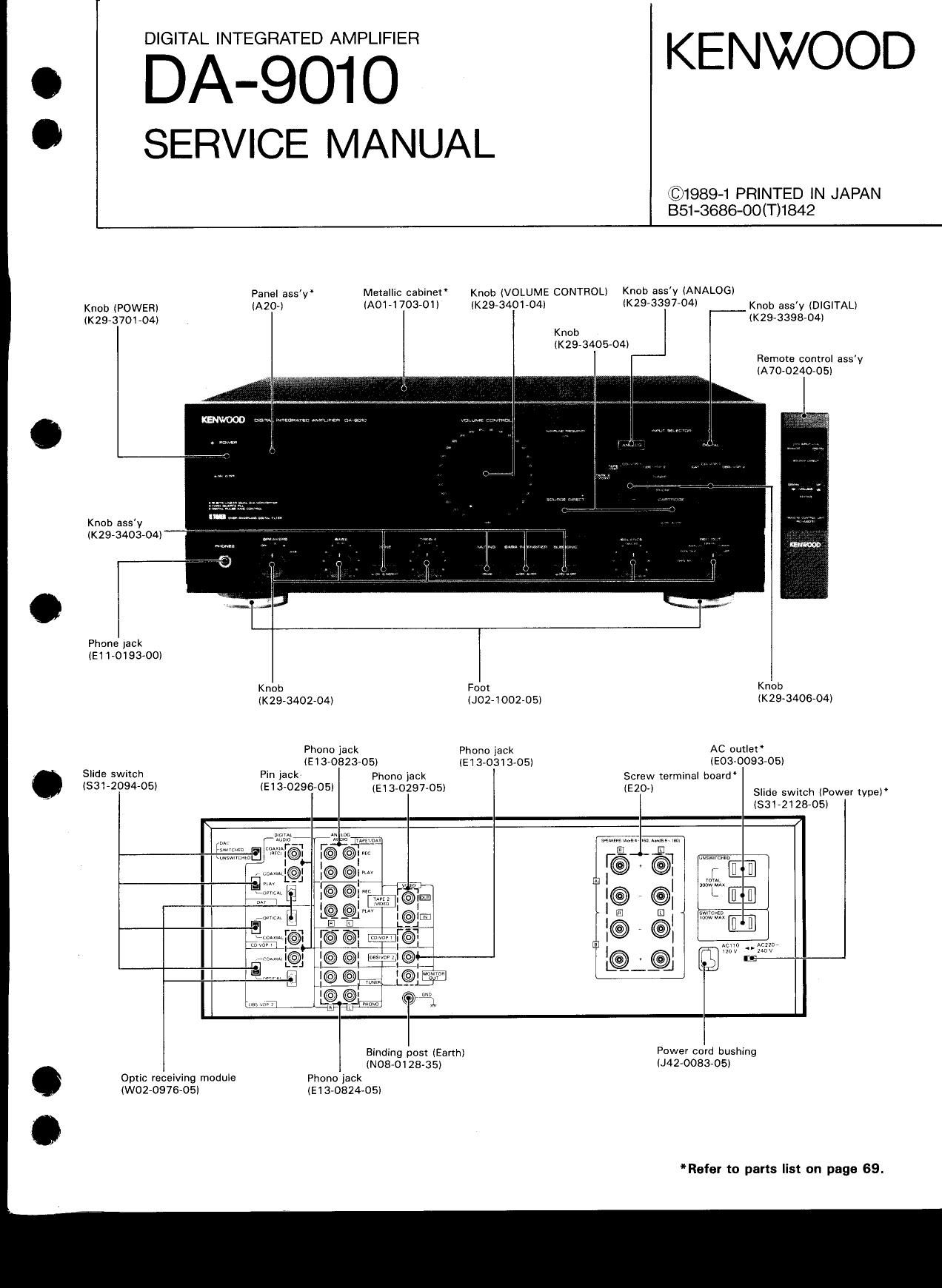 Kenwood DA 9010 HU Service Manual