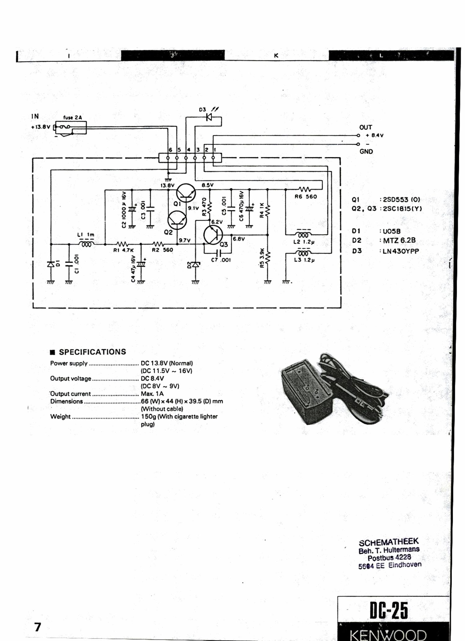 Kenwood DC 25 Schematic