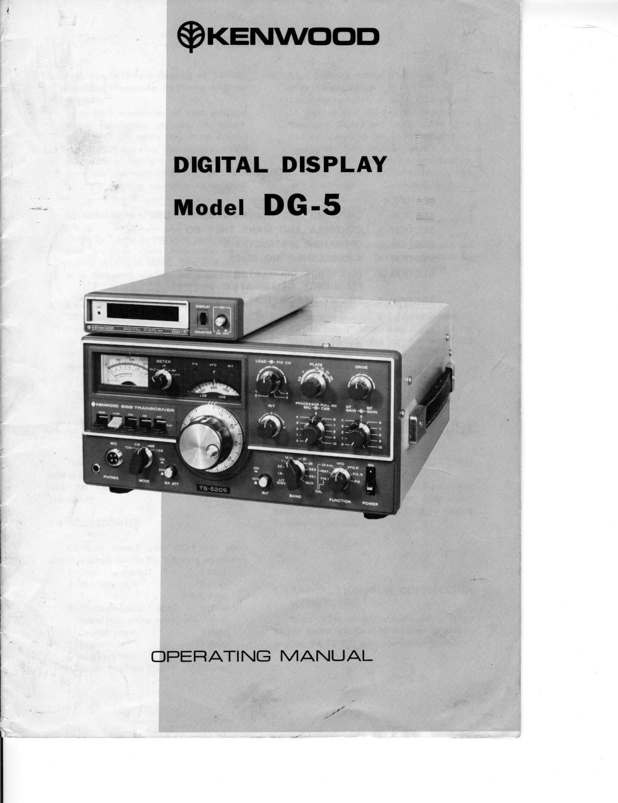 Kenwood DG 5 Owners Manual