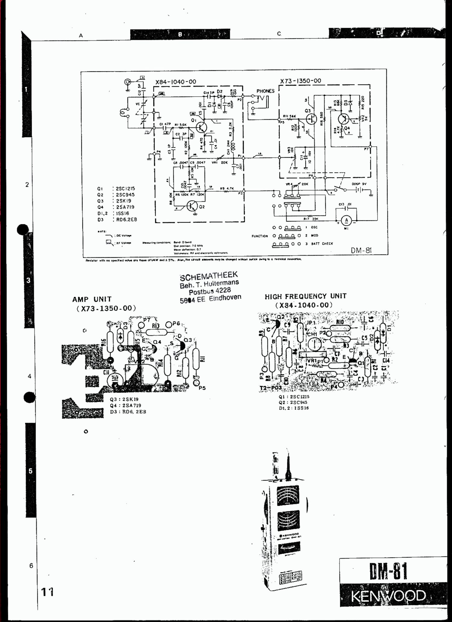 Kenwood DM 81 Schematic