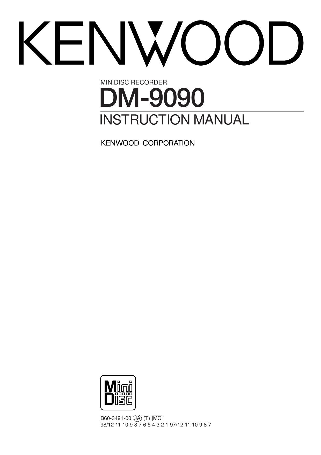 Kenwood DM 9090 Owners Manual
