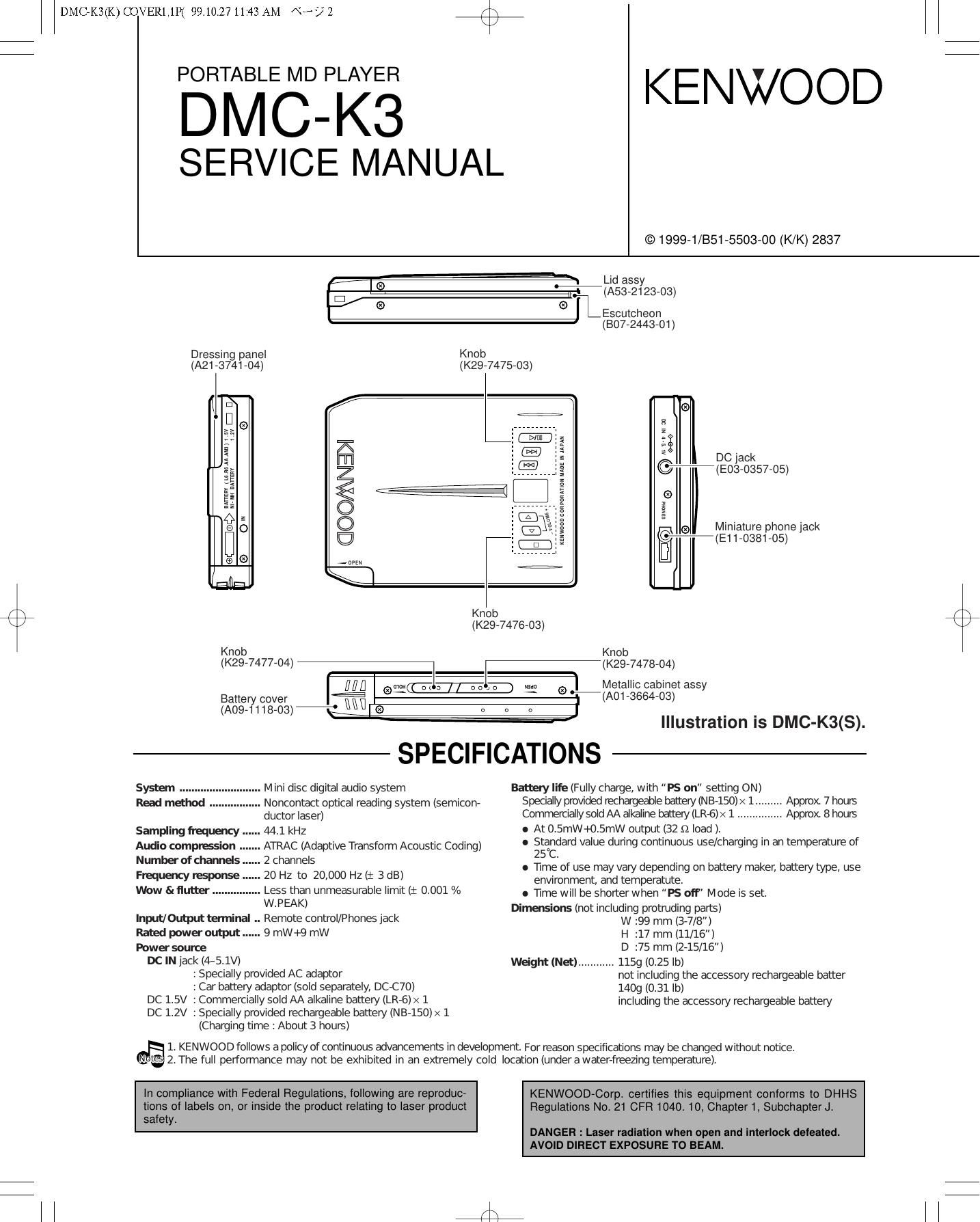 Kenwood DMCK 3 Service Manual