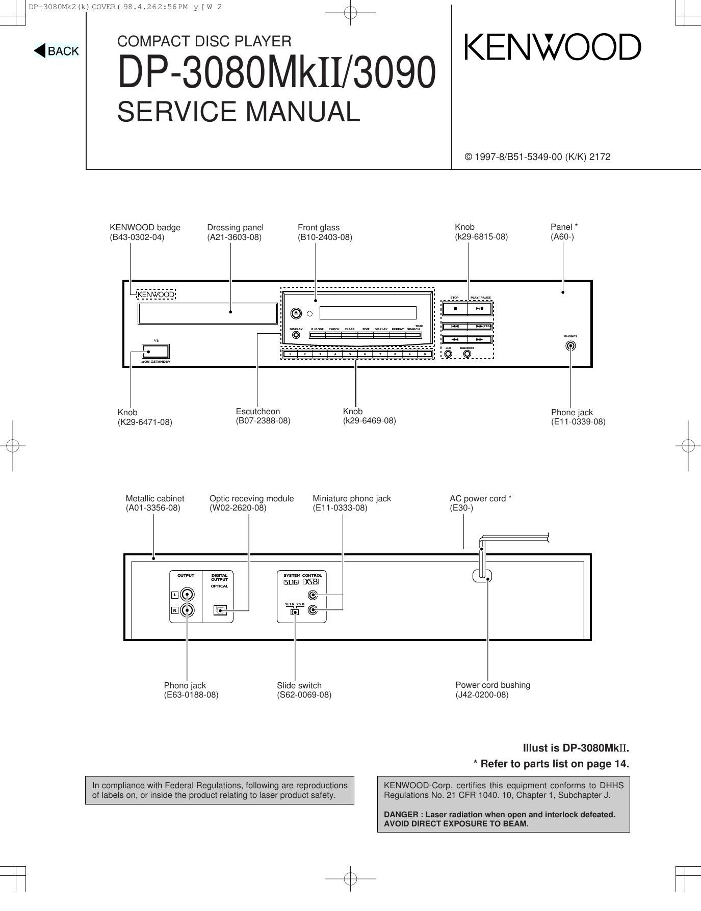 Kenwood DP 3080 Mk2 Service Manual
