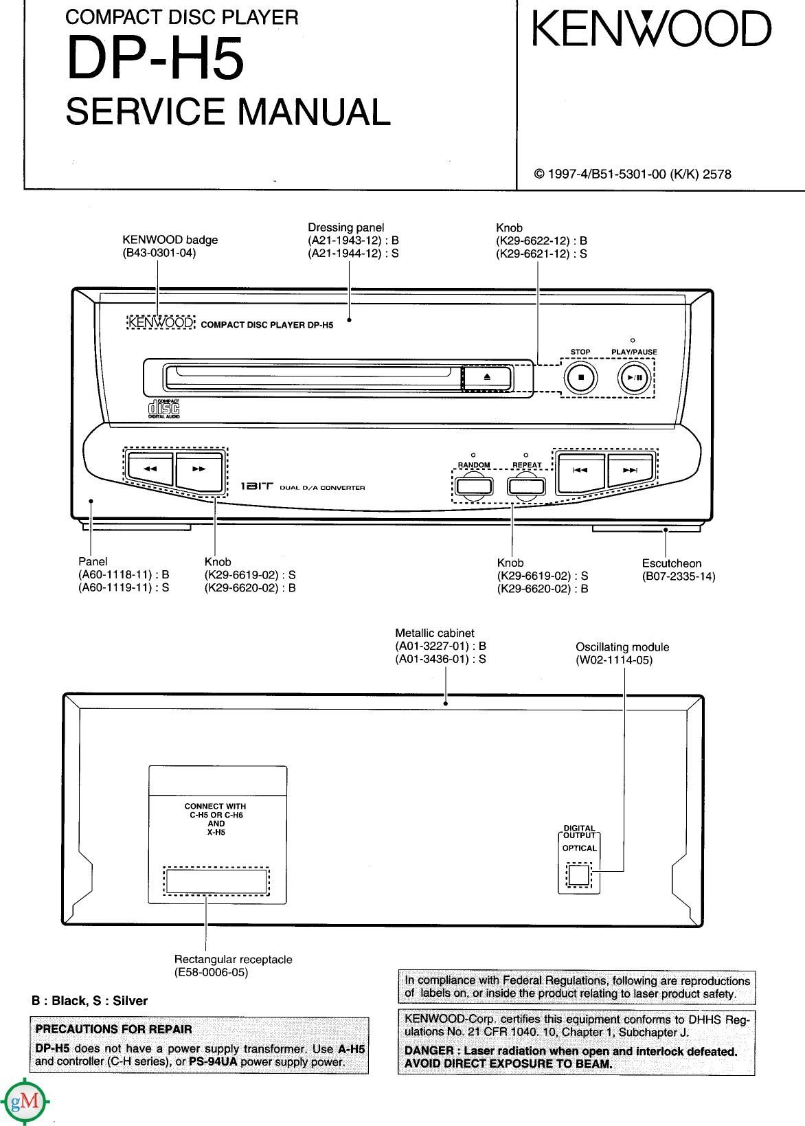 Kenwood DPH 5 Service Manual