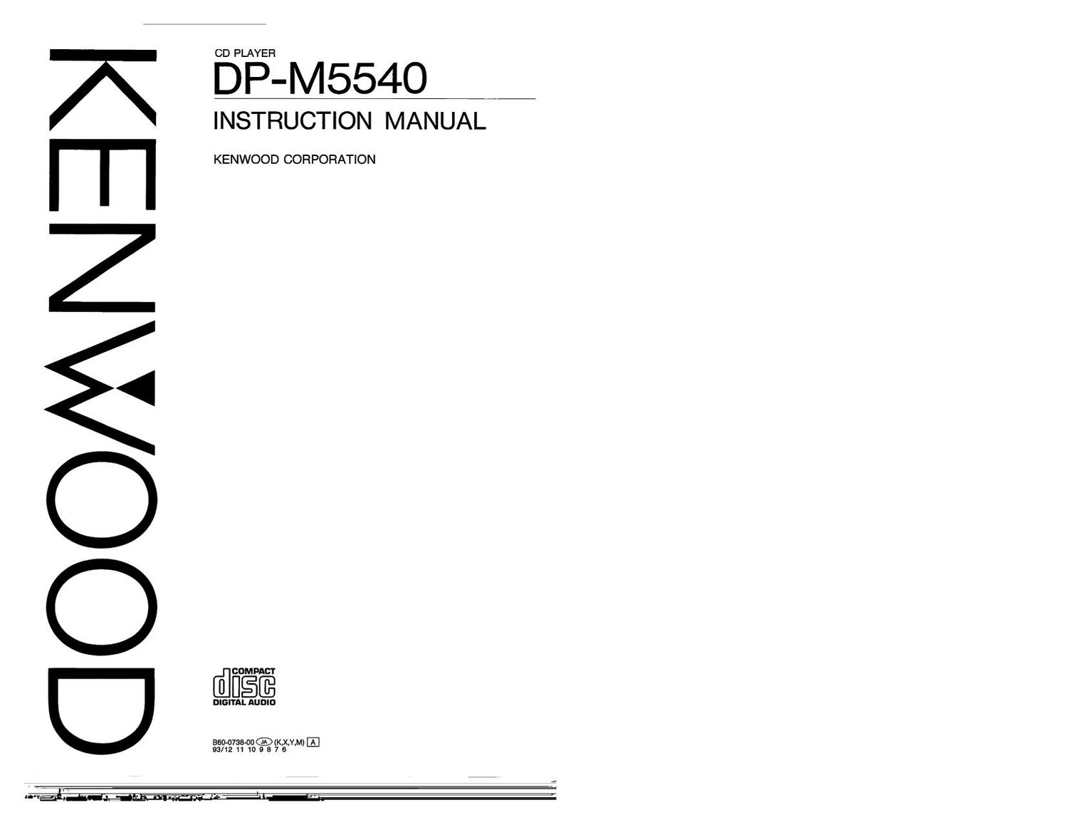 Kenwood DPM 5540 Owners Manual