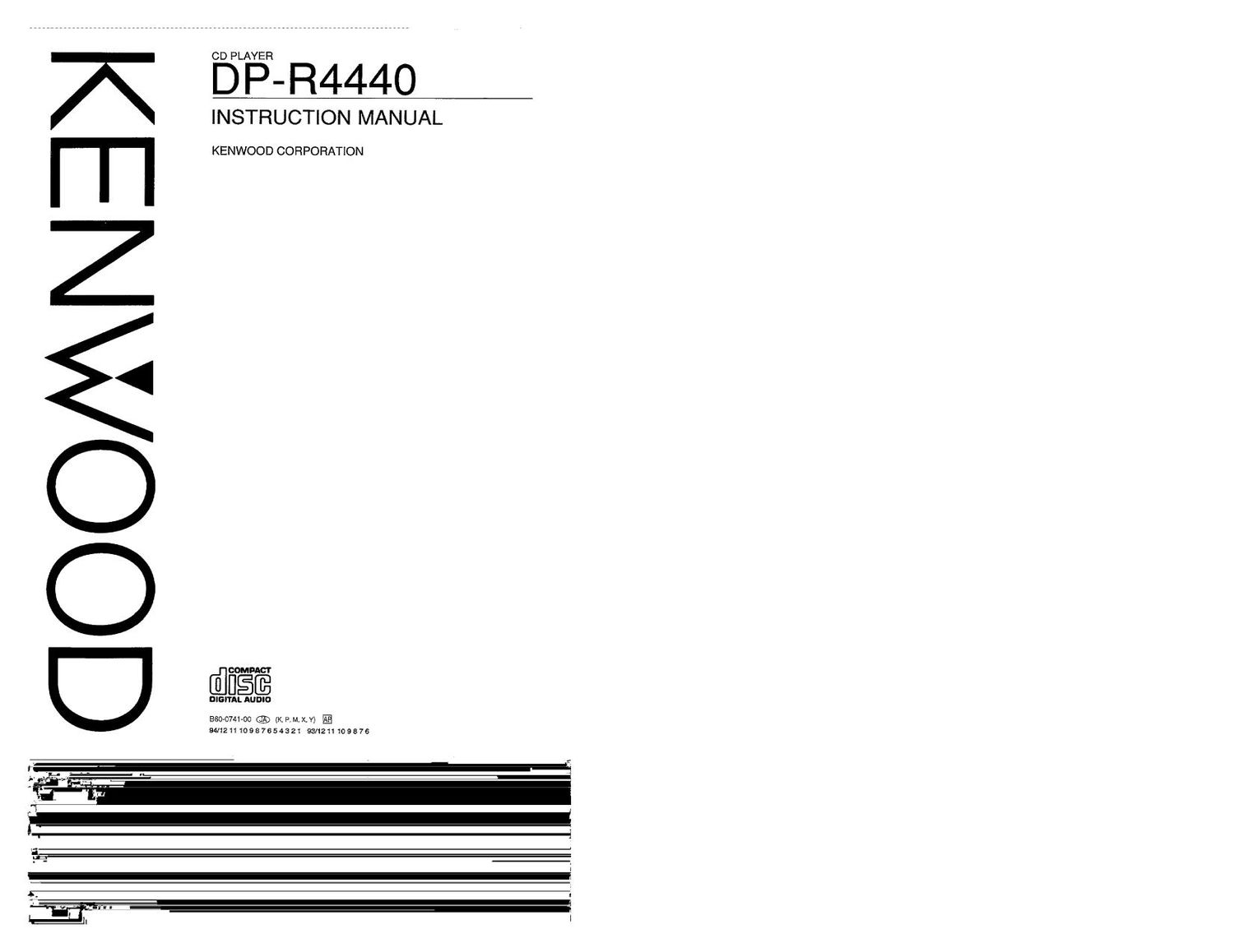 Kenwood DPR 4440 Owners Manual