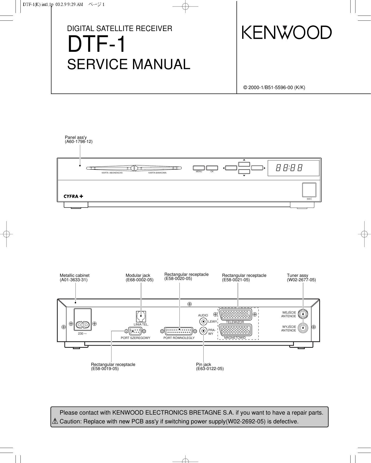 Kenwood DTF 1 Service Manual