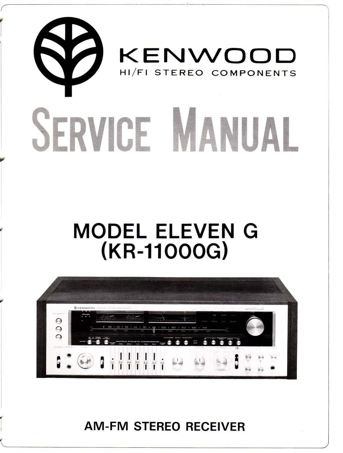 Kenwood Eleven G KR 11000G Service Manual