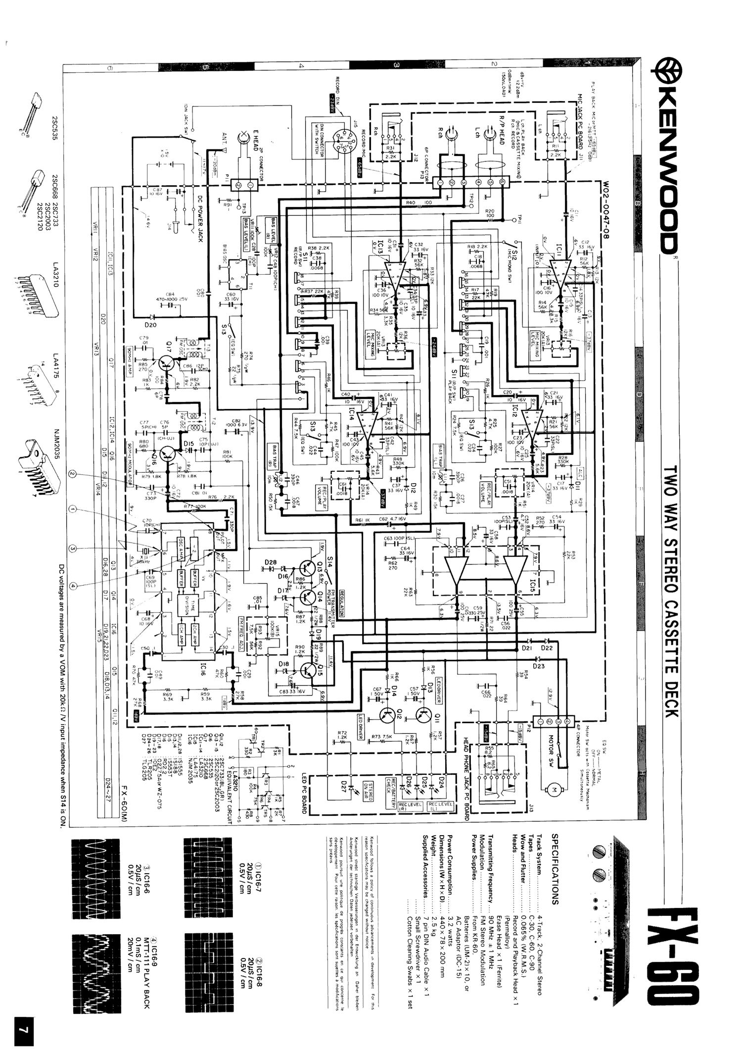 Kenwood FX 60 Schematic