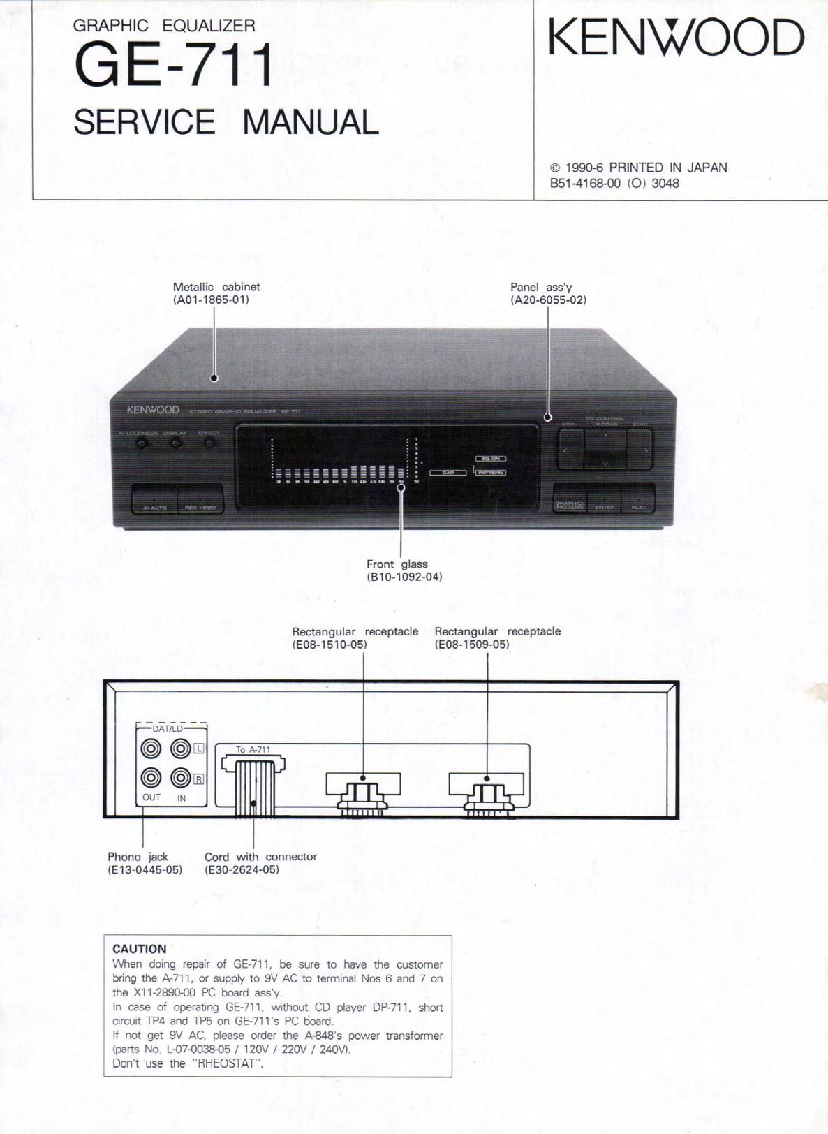 Kenwood GE 711 Service Manual