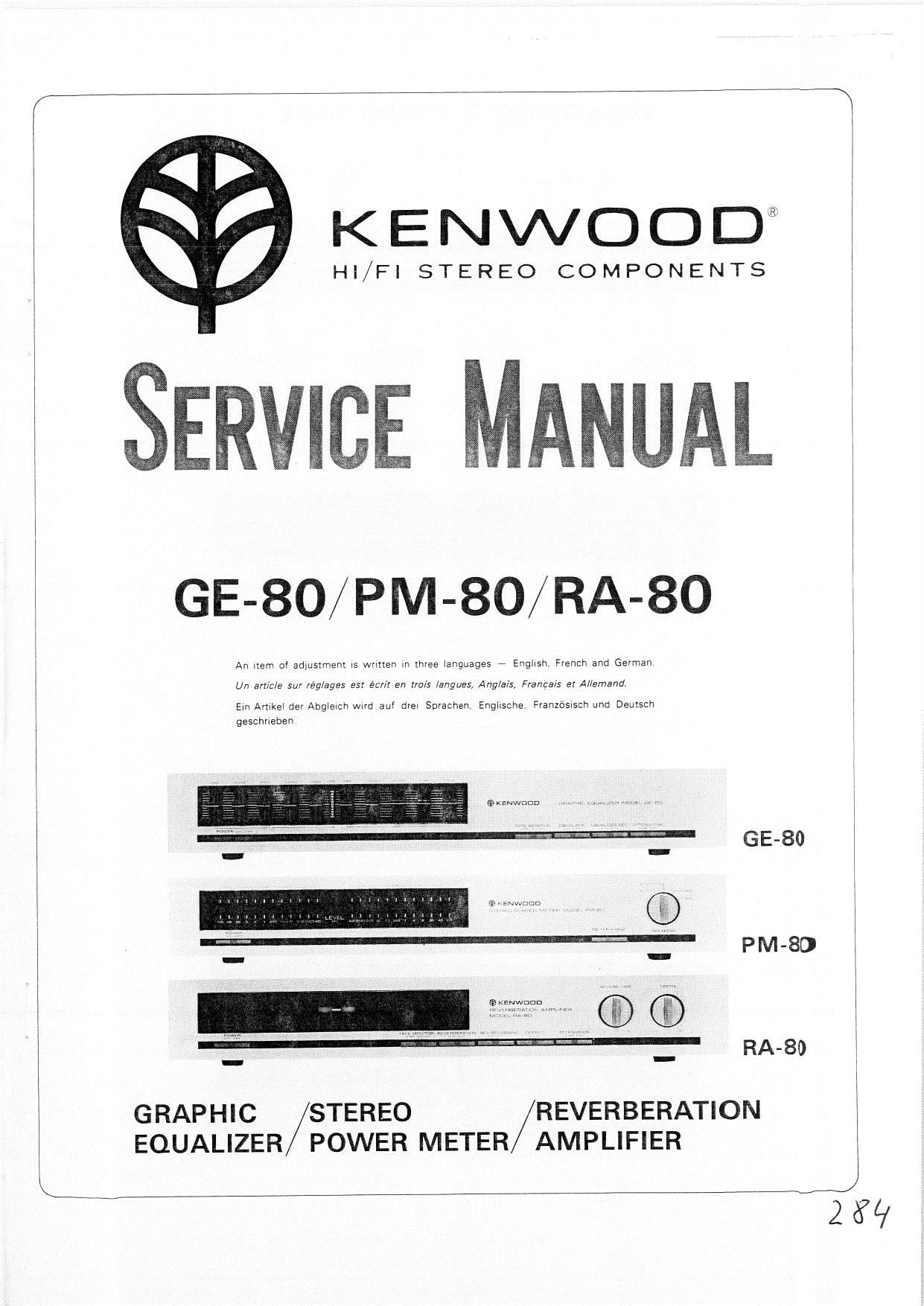 Kenwood GE 80 Service Manual
