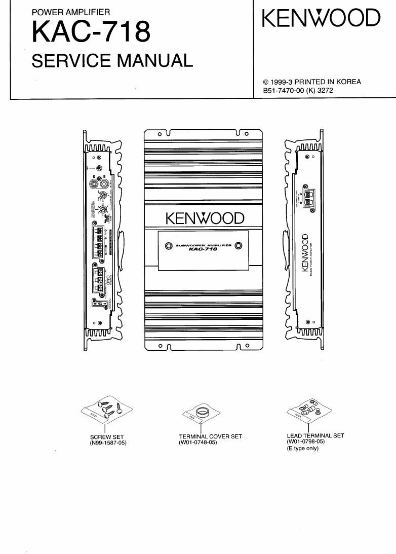 Kenwood KAC 718 Service Manual