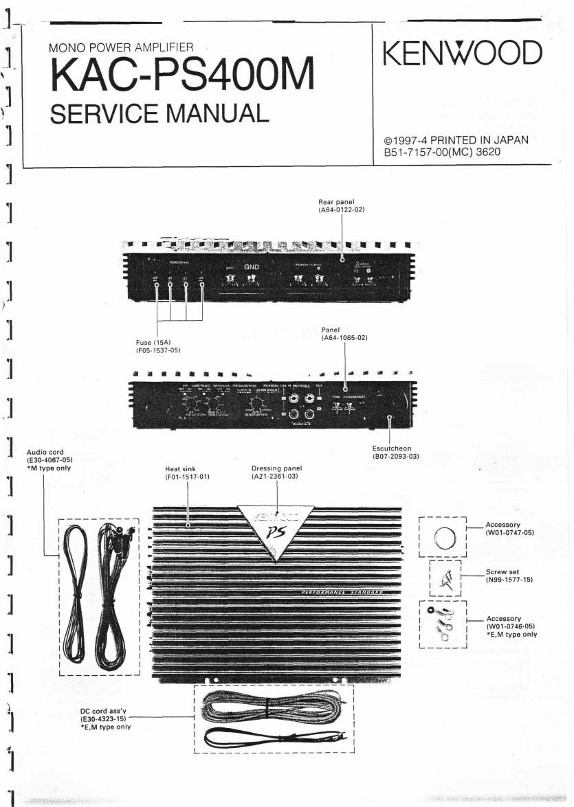 Kenwood KACPS 400 M Service Manual