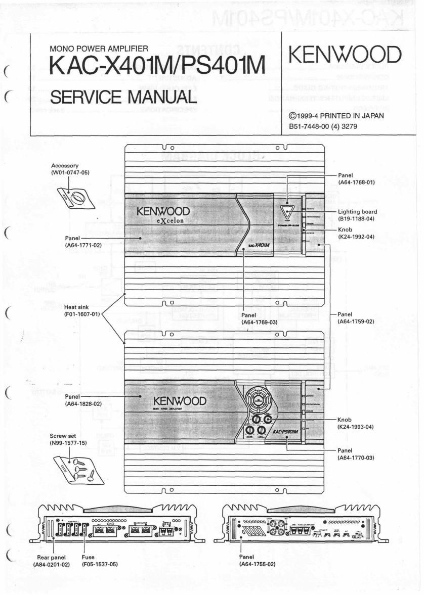 Kenwood KACPS 401 M Service Manual