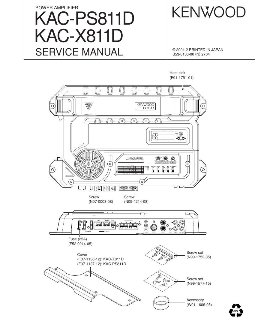 Kenwood KACPS 811 D Service Manual